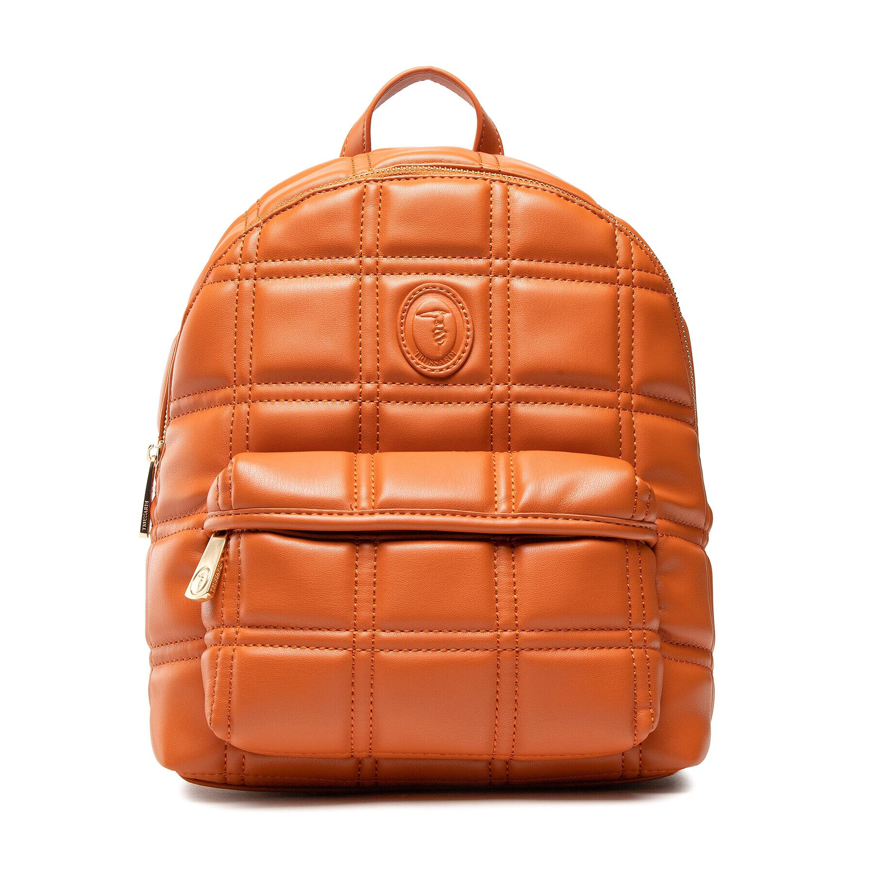 Trussardi Раница Alyssa Backpack Sm Quilted Smooth 75B01313 Оранжев - Pepit.bg
