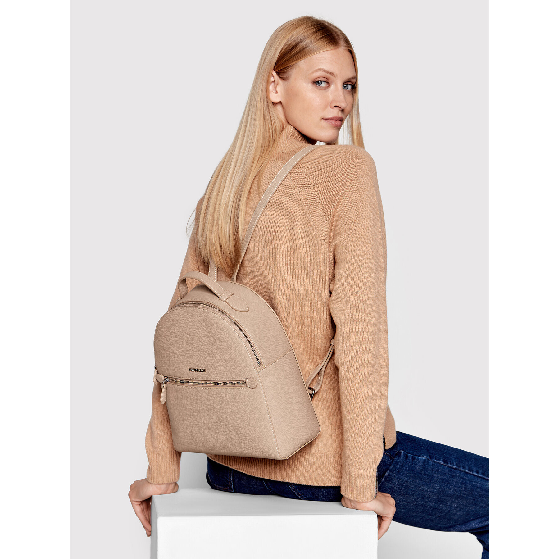Trussardi Раница New Lily Backpack 75B01423 Бежов - Pepit.bg