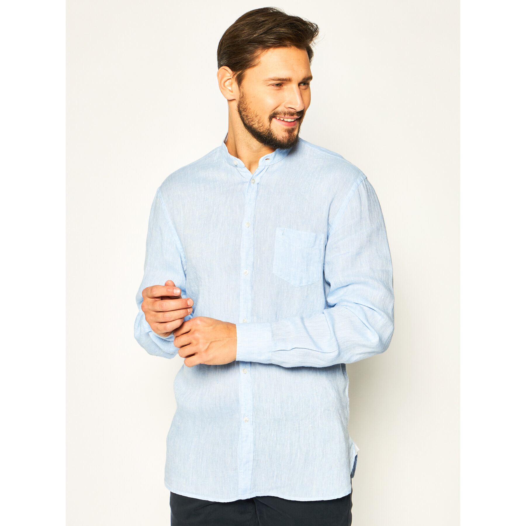 Trussardi Риза 52C00154 Син Close Fit - Pepit.bg