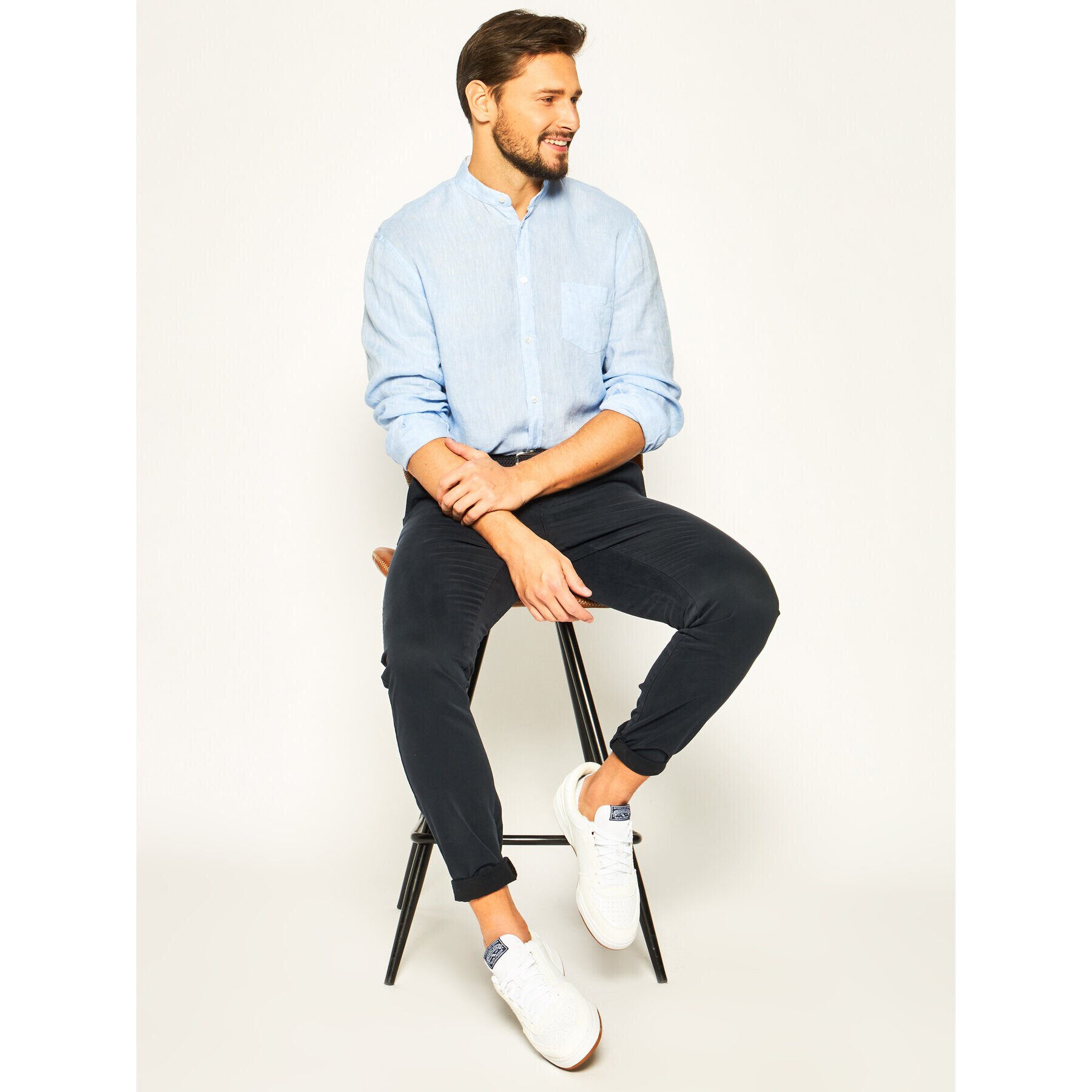 Trussardi Риза 52C00154 Син Close Fit - Pepit.bg