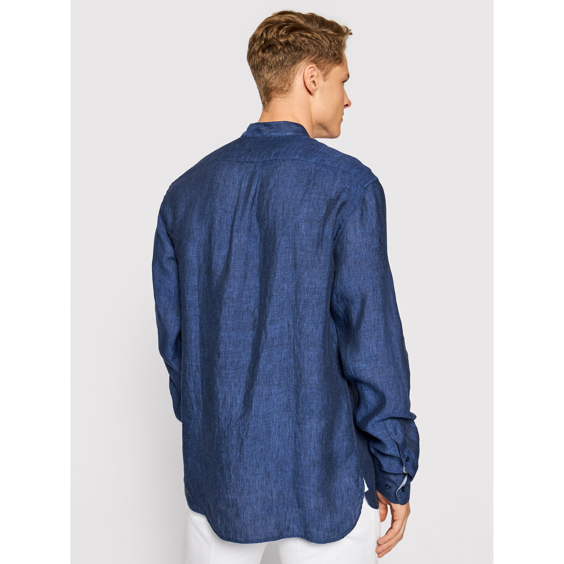 Trussardi Риза 52C00154 Тъмносин Close Fit - Pepit.bg
