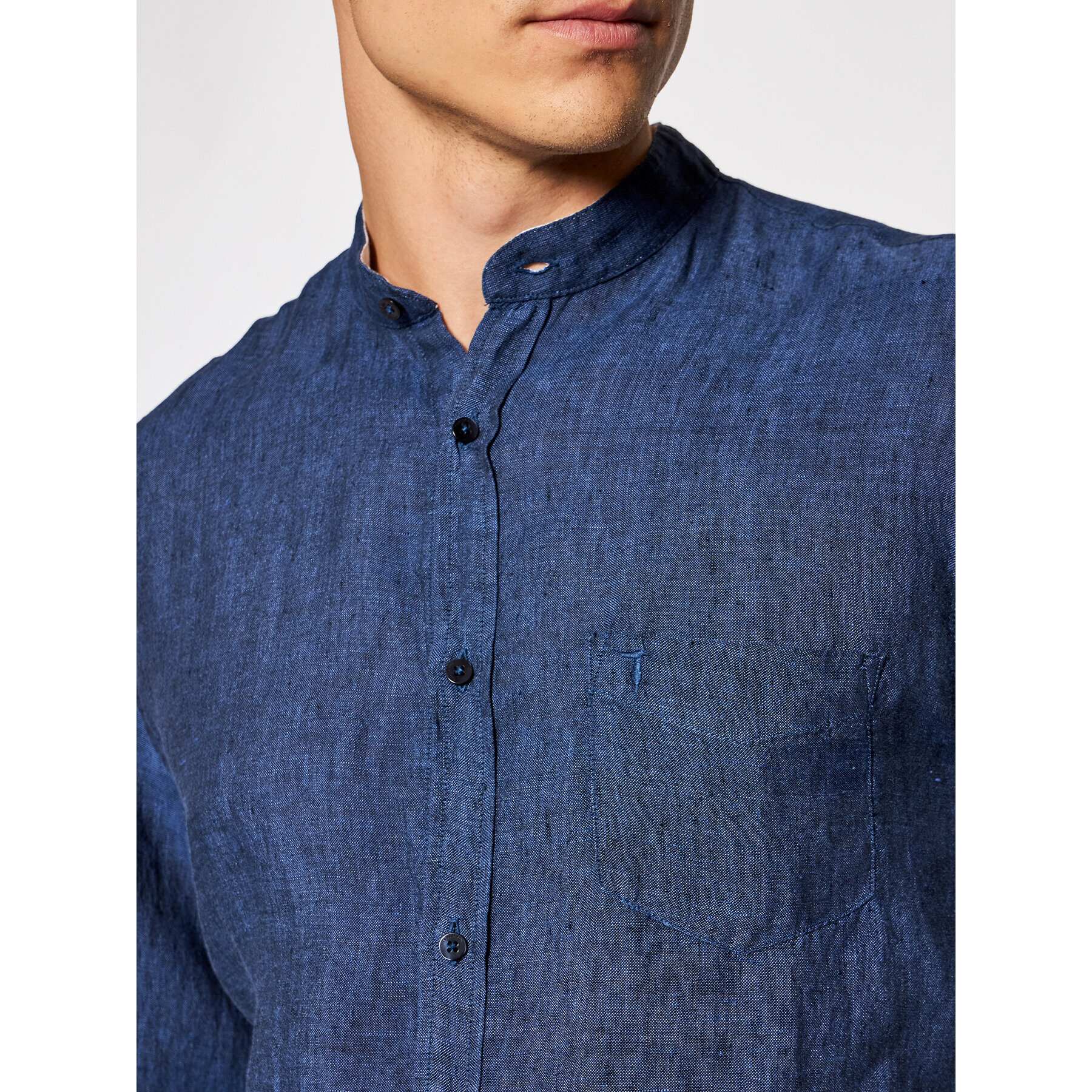 Trussardi Риза 52C00154 Тъмносин Close Fit - Pepit.bg
