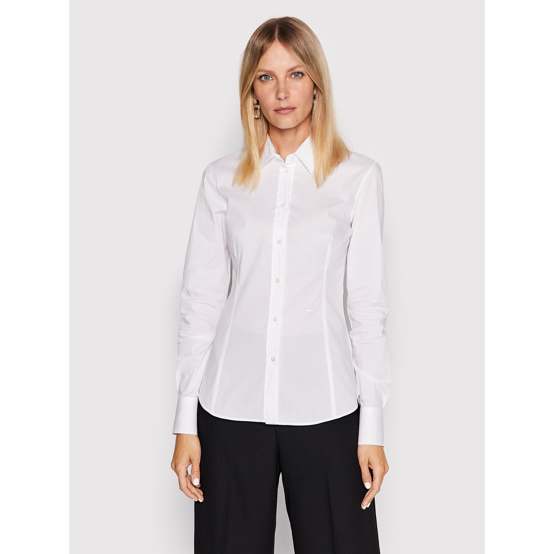 Trussardi Риза 56C00566 Бял Regular Fit - Pepit.bg