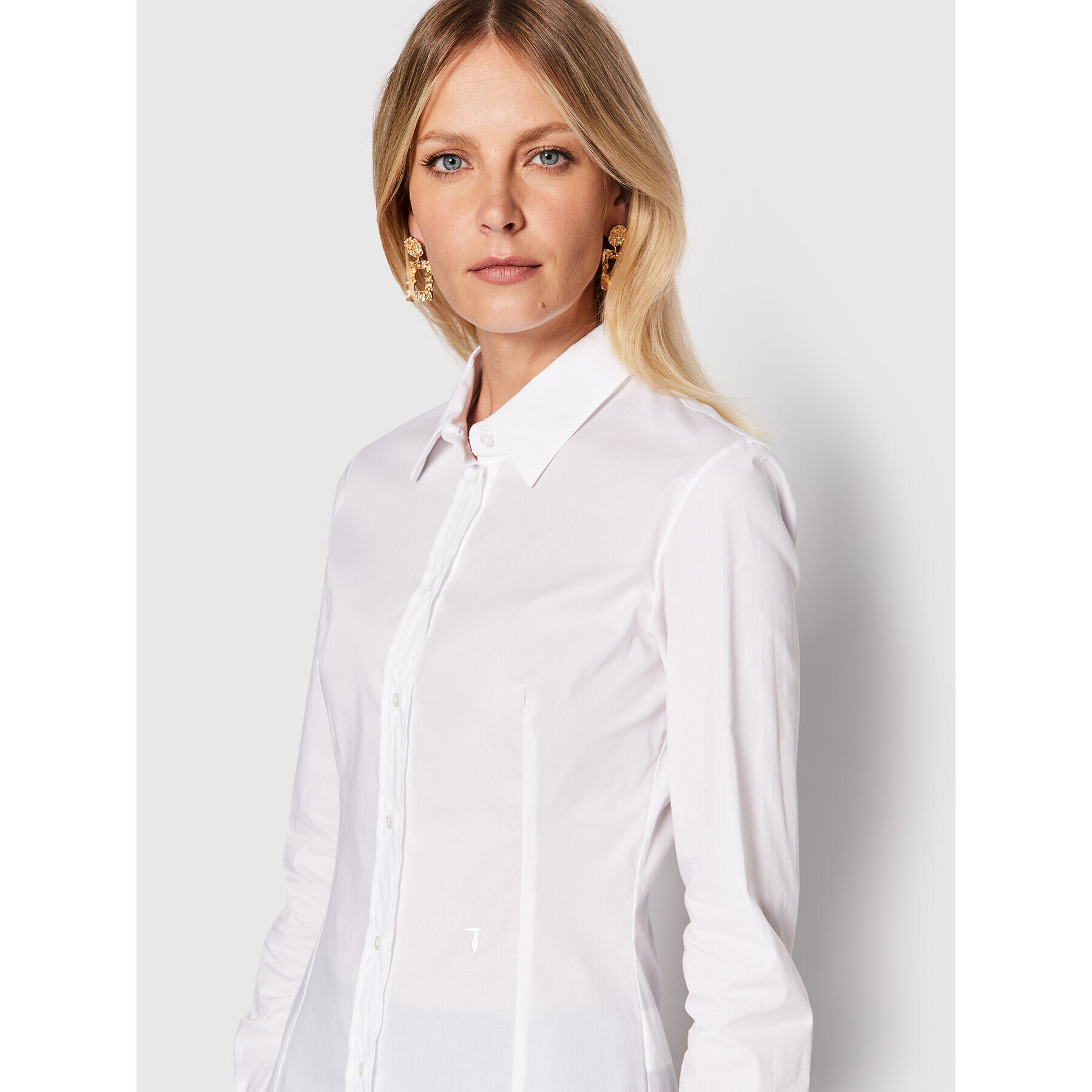 Trussardi Риза 56C00566 Бял Regular Fit - Pepit.bg