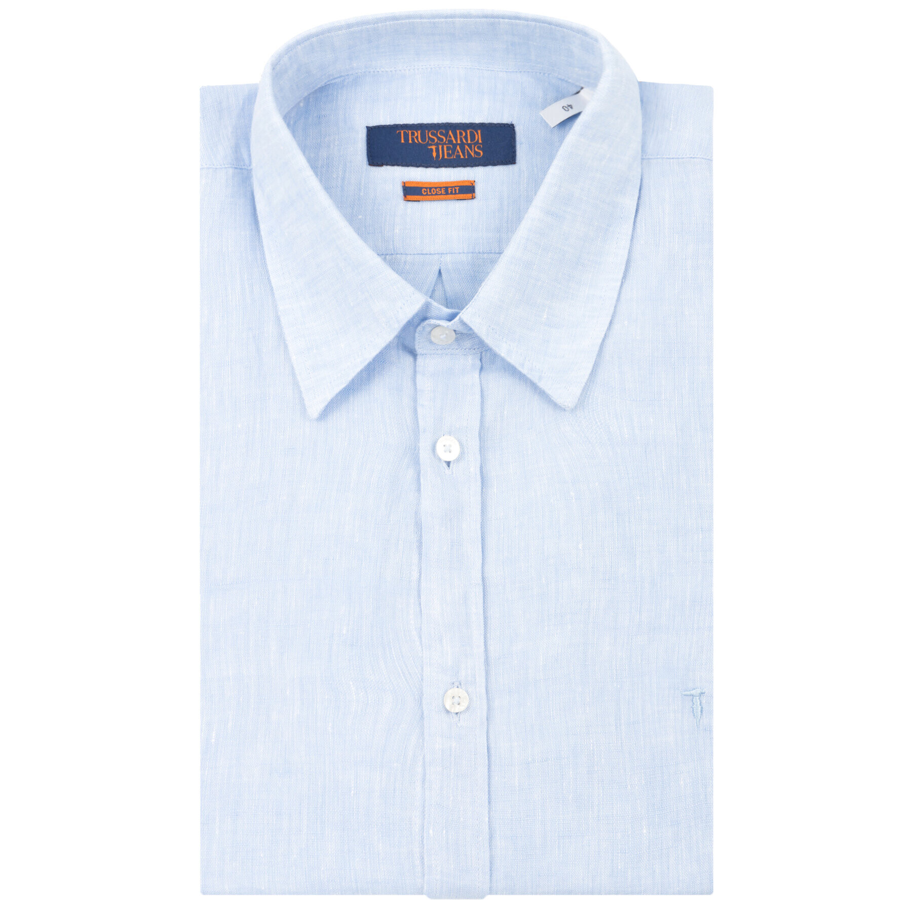 Trussardi Риза Yarn Dyed 52C00212 Син Close Fit - Pepit.bg