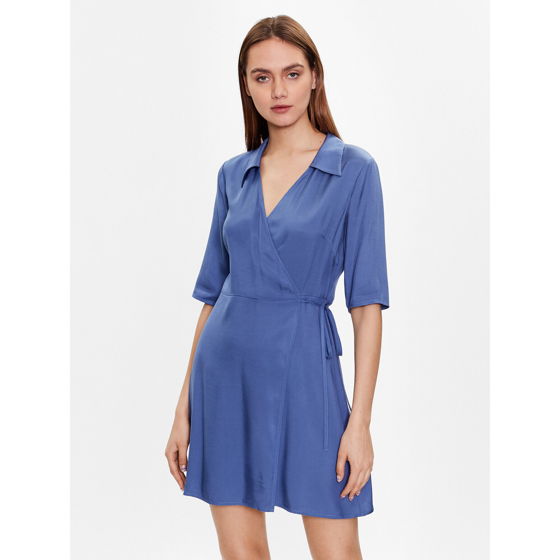 Trussardi Рокля тип риза 56D00720 Тъмносин Regular Fit - Pepit.bg