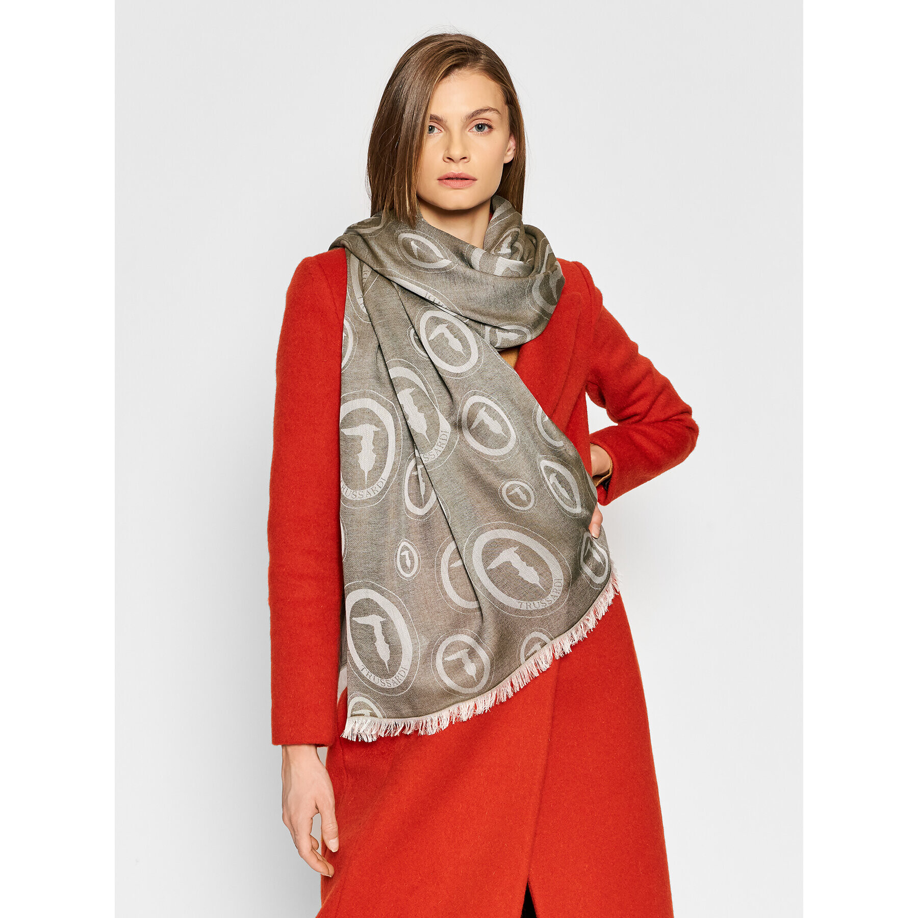 Trussardi Шал Pashmina Ovali 57Z00176 Зелен - Pepit.bg
