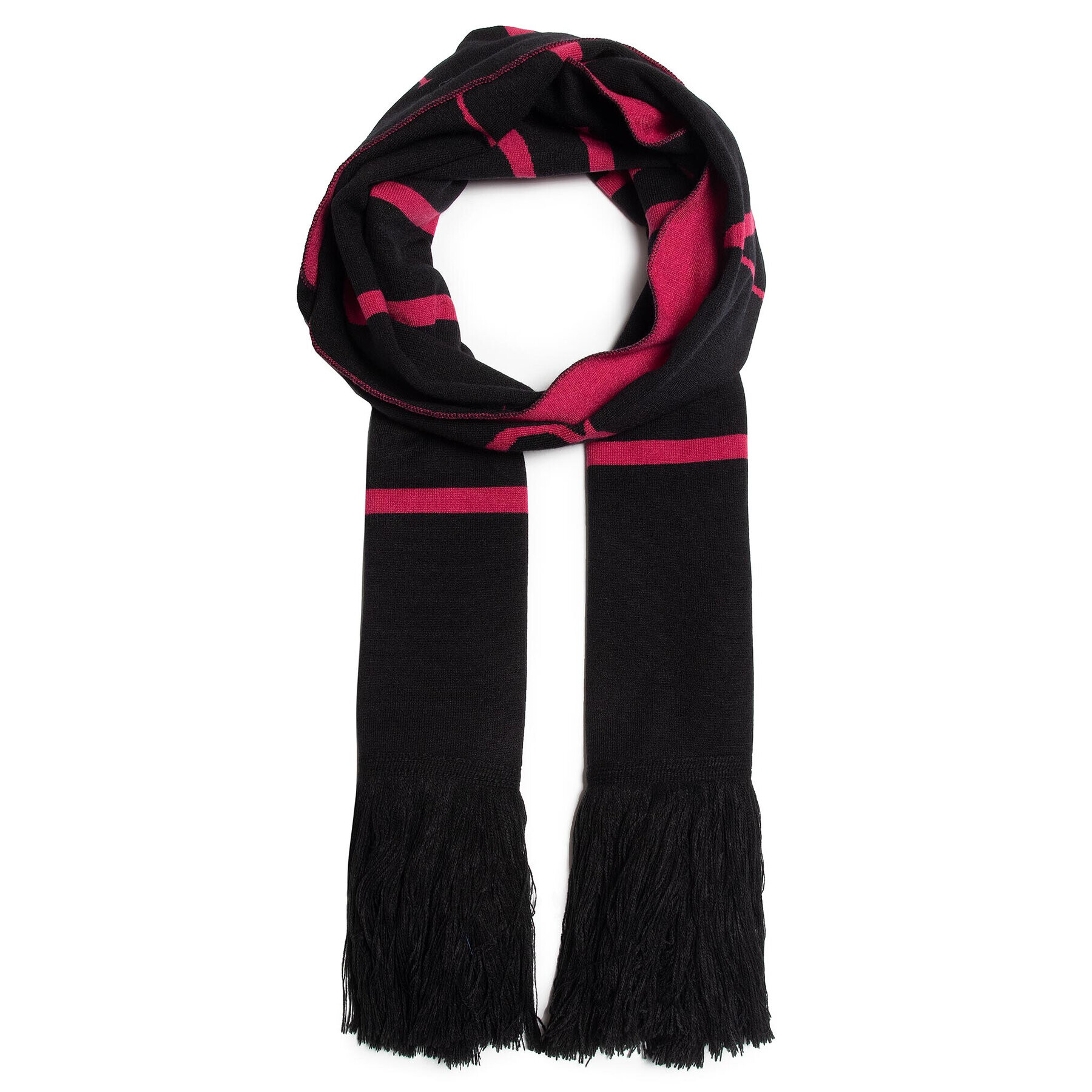 Trussardi Шал Scarf Logo Jacquard 59Z00247 Черен - Pepit.bg