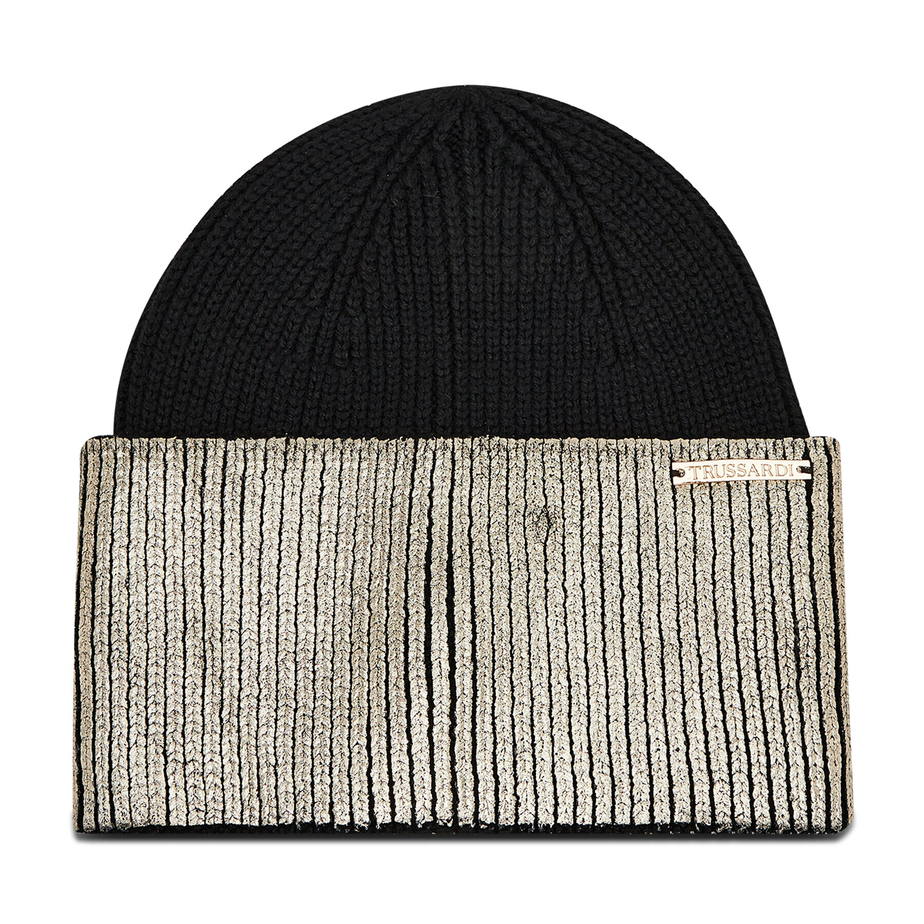 Trussardi Шапка Beanie Metallic 59Z00238 Черен - Pepit.bg