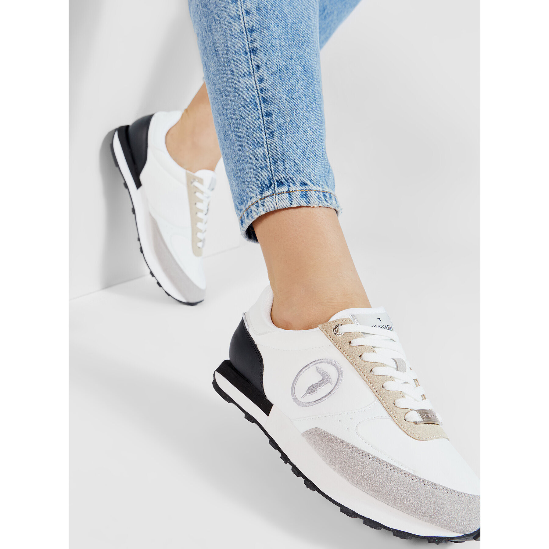Trussardi Сникърси 77A00409 Бял - Pepit.bg