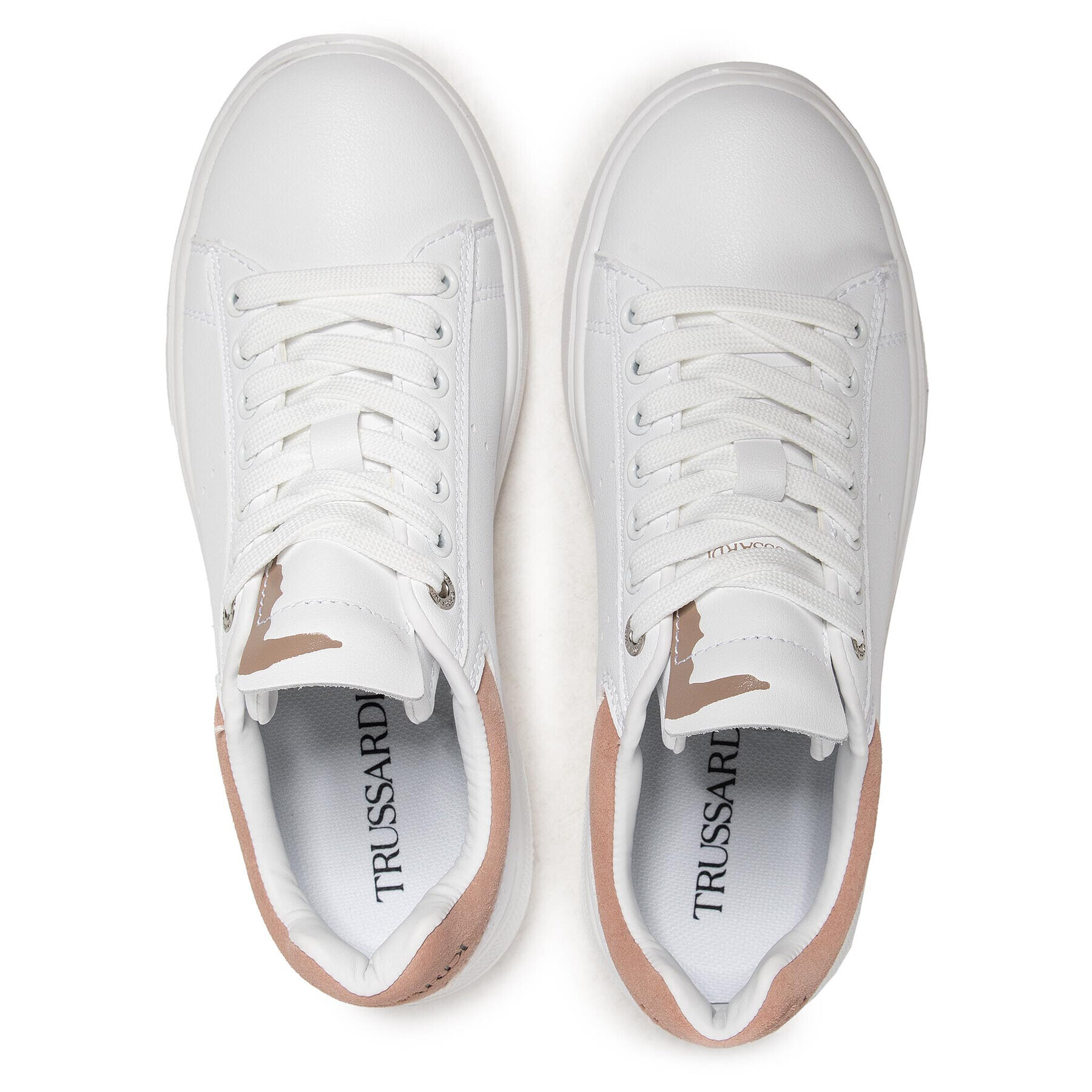 Trussardi Сникърси 79A00649 Бял - Pepit.bg
