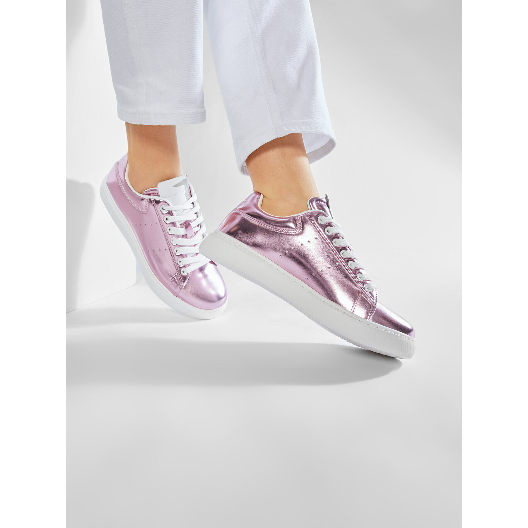Trussardi Сникърси 79A00649 Розов - Pepit.bg