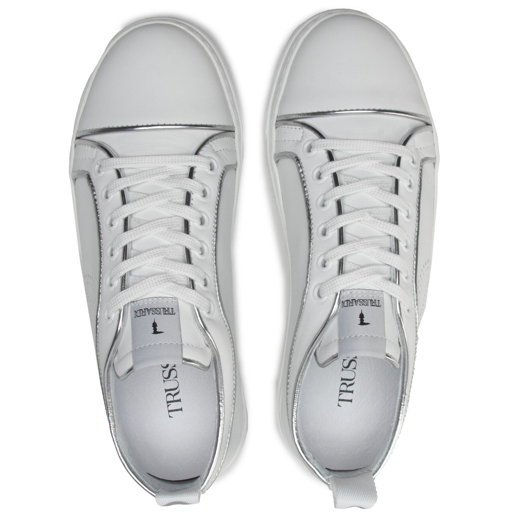 Trussardi Сникърси 79A00670 Бял - Pepit.bg