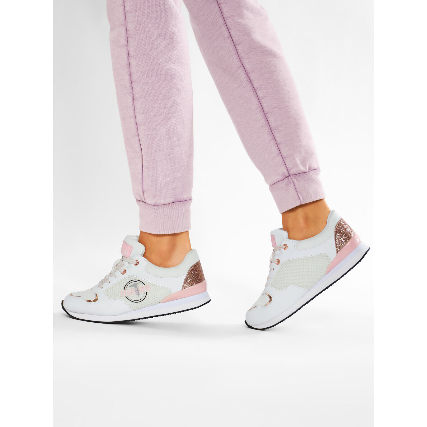 Trussardi Сникърси 79A00681 Бял - Pepit.bg