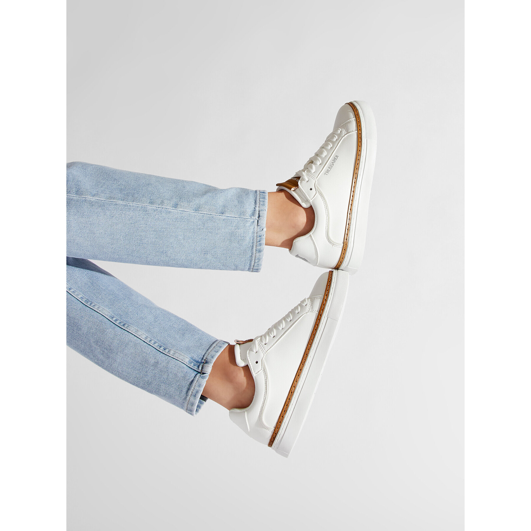 Trussardi Сникърси 79A00744 Бял - Pepit.bg