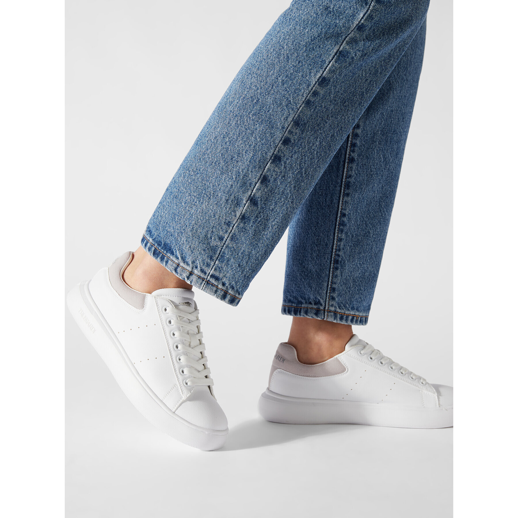Trussardi Сникърси 79A00829 Бял - Pepit.bg