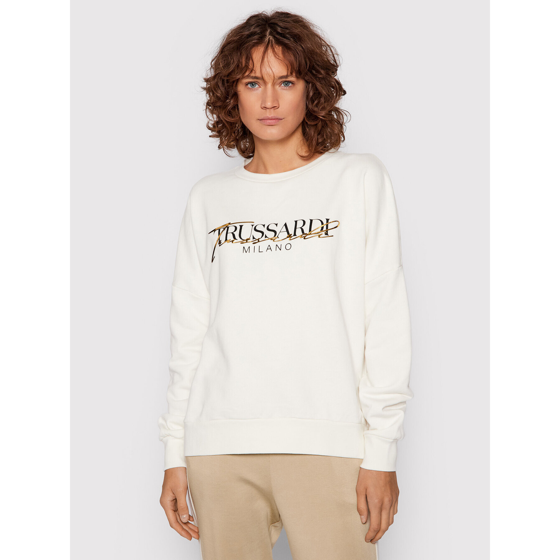 Trussardi Суитшърт 56F00167 Бежов Regular Fit - Pepit.bg