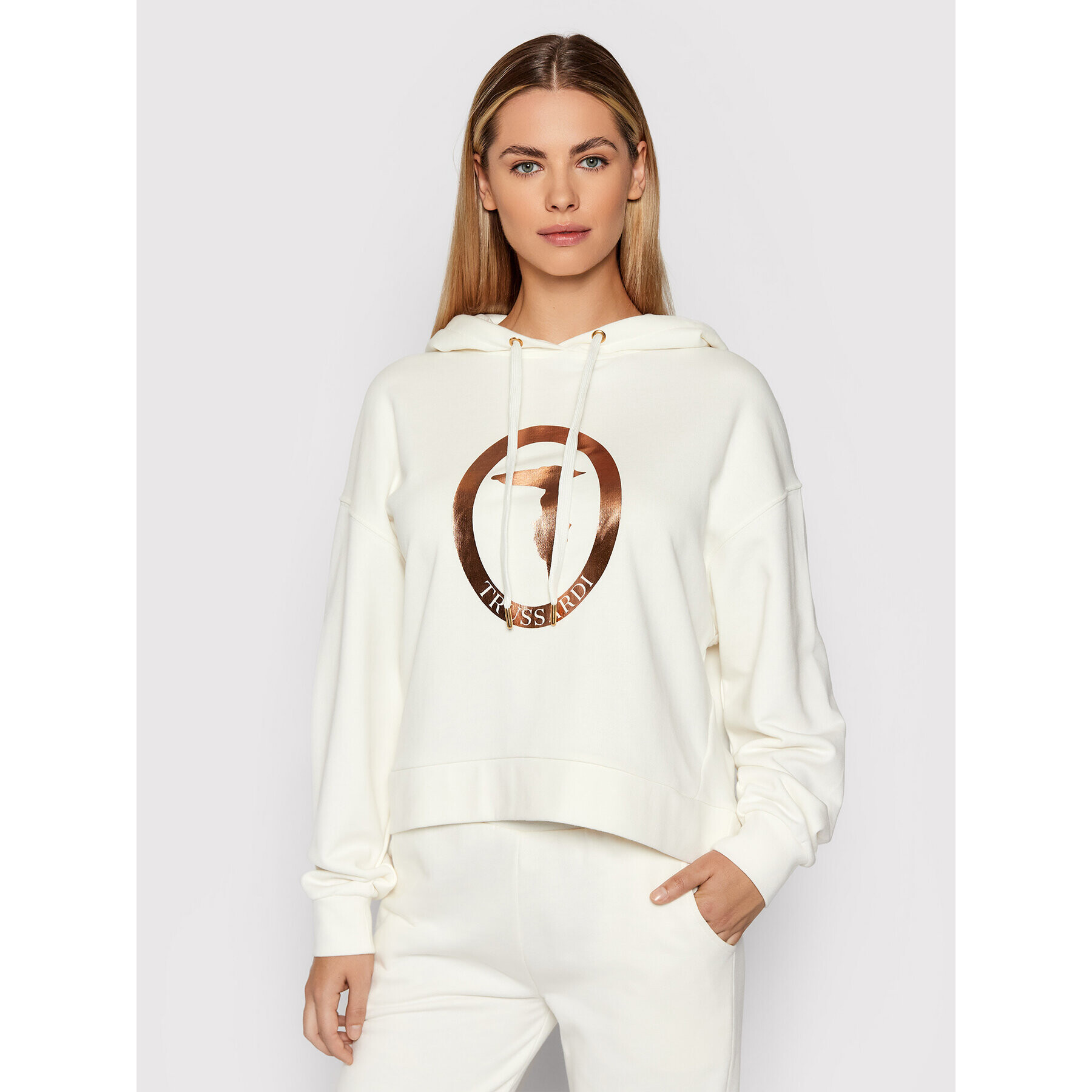 Trussardi Суитшърт 56F00168 Бежов Relaxed Fit - Pepit.bg
