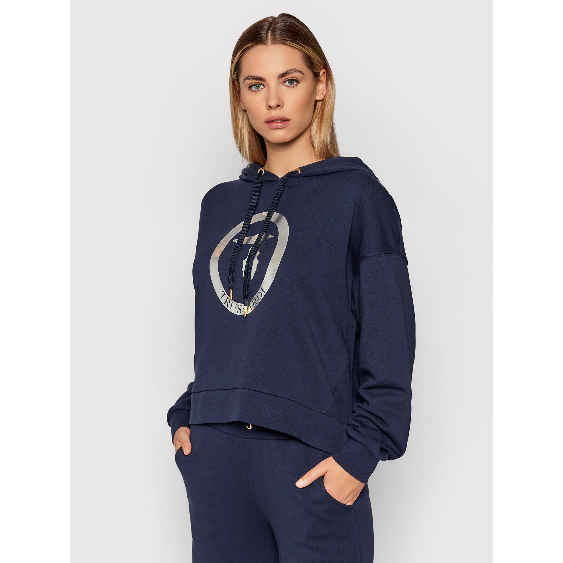 Trussardi Суитшърт 56F00168 Тъмносин Relaxed Fit - Pepit.bg