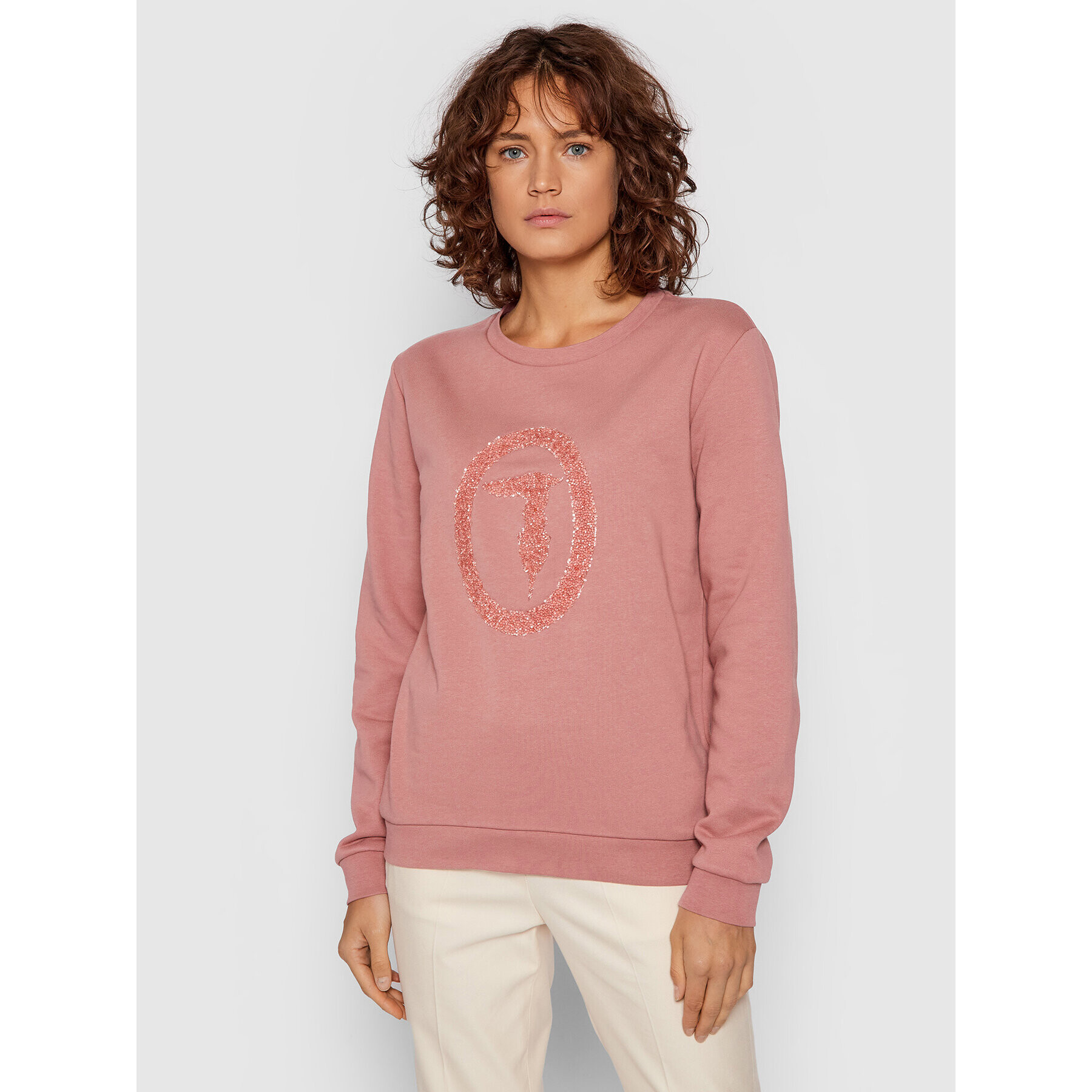 Trussardi Суитшърт 56F00169 Розов Regular Fit - Pepit.bg