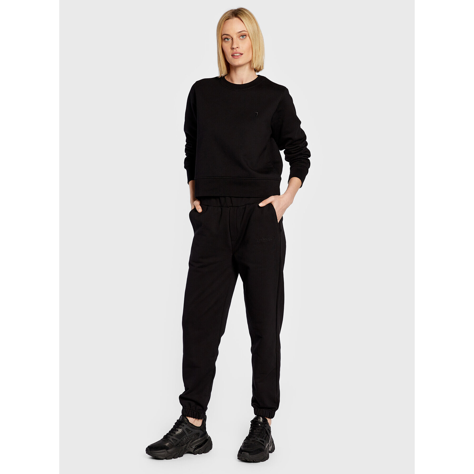 Trussardi Суитшърт 56F00216 Черен Relaxed Fit - Pepit.bg