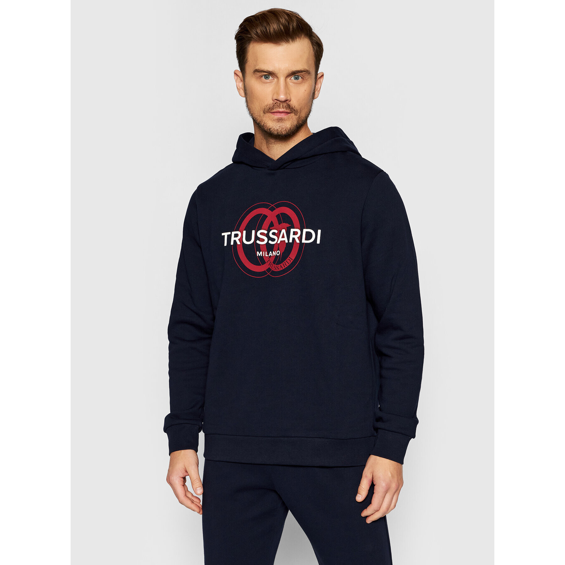 Trussardi Суитшърт Logo 52F00179 Тъмносин Regular Fit - Pepit.bg