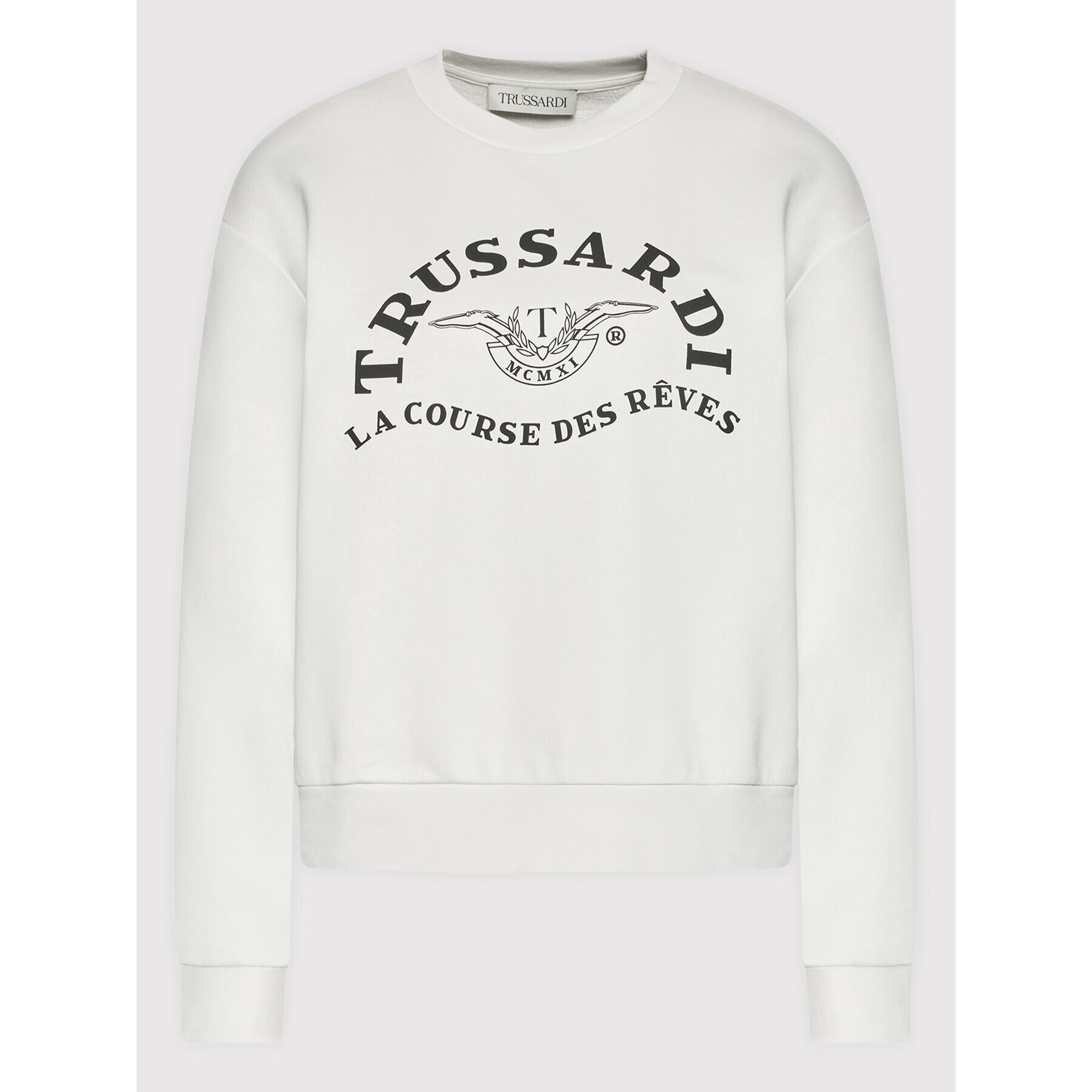 Trussardi Суитшърт Logo 56F00191 Бял Relaxed Fit - Pepit.bg