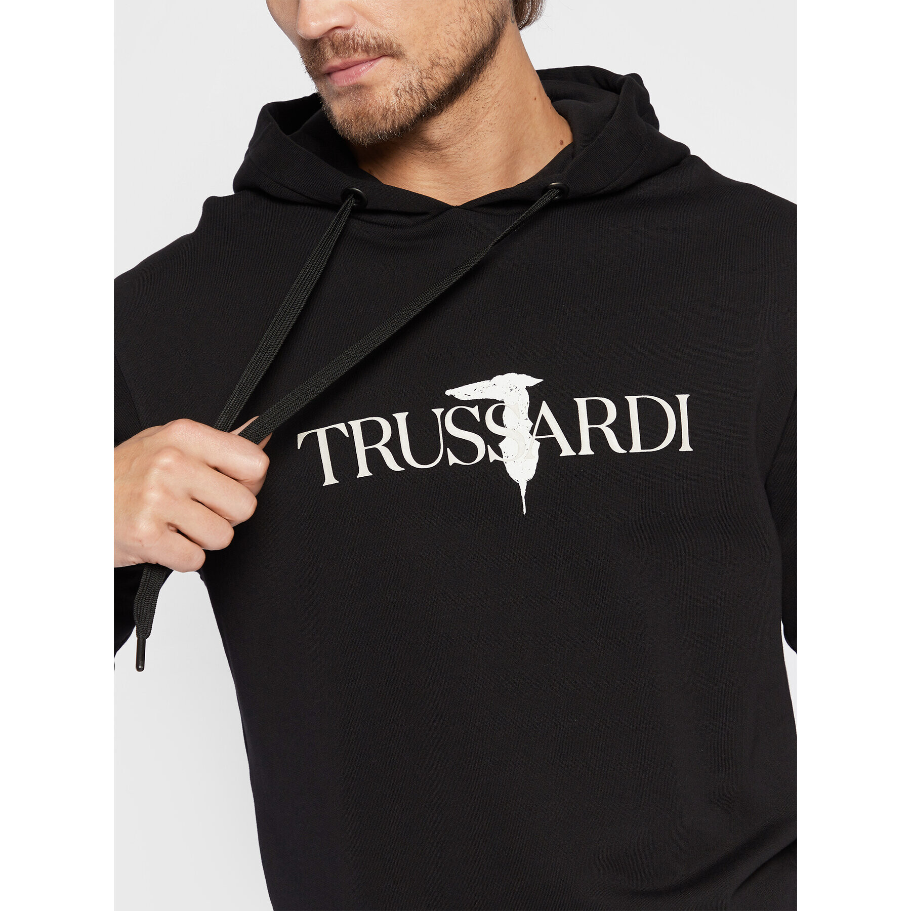 Trussardi Суитшърт Print Logo 52F00249 Черен Regular Fit - Pepit.bg