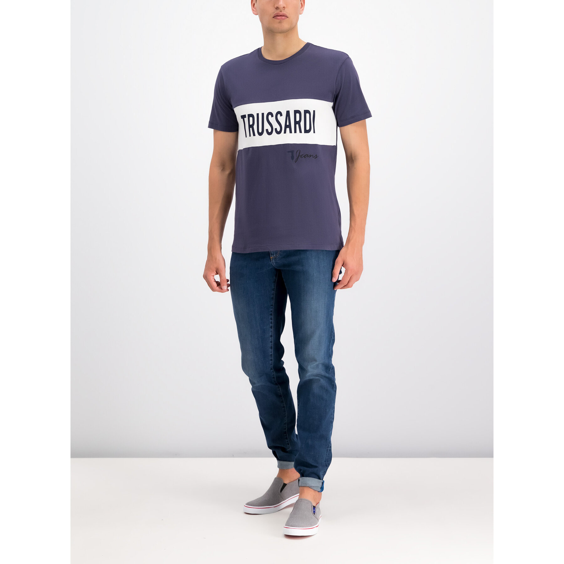 Trussardi Тишърт 52T00253 Виолетов Regular Fit - Pepit.bg