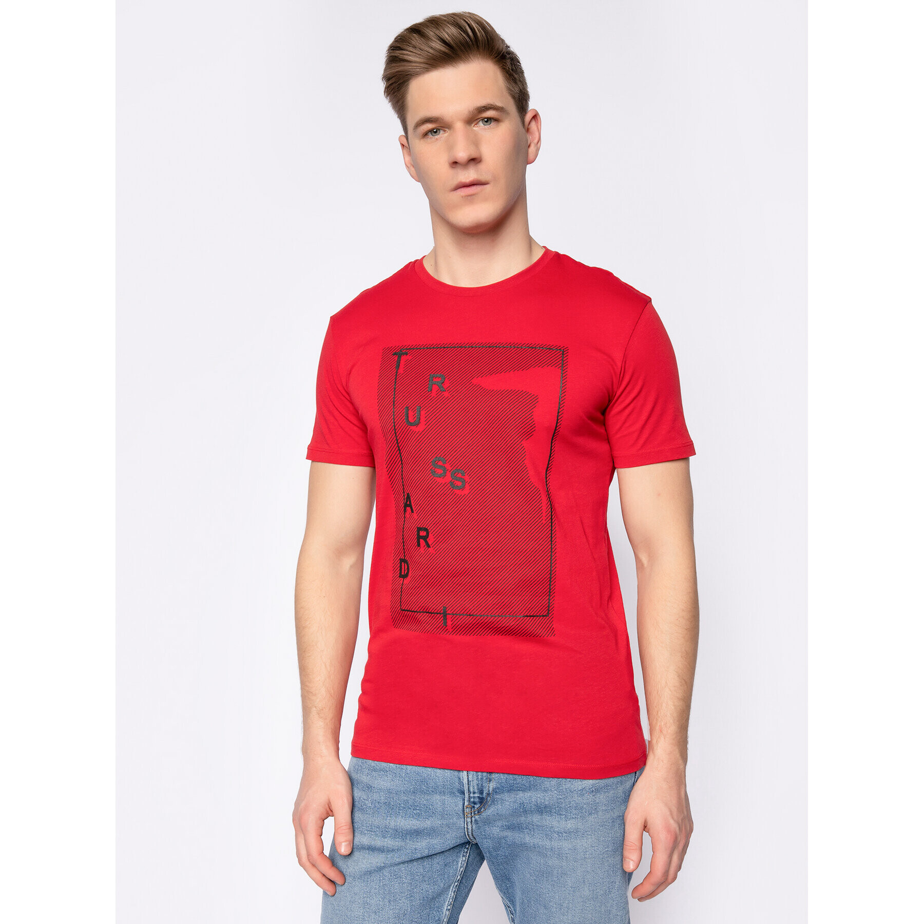 Trussardi Тишърт 52T00304 Червен Regular Fit - Pepit.bg