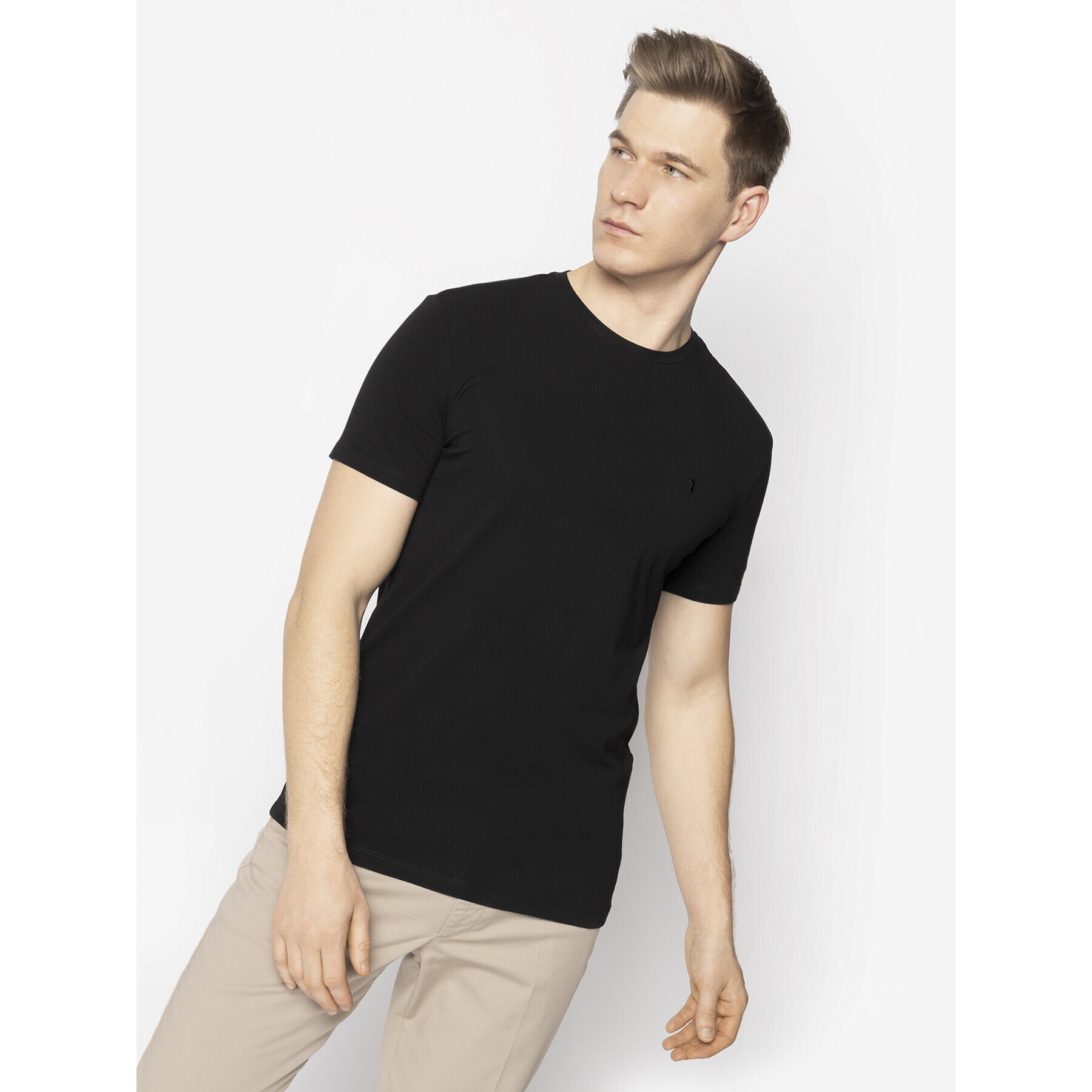 Trussardi Тишърт 52T00309 Черен Slim Fit - Pepit.bg