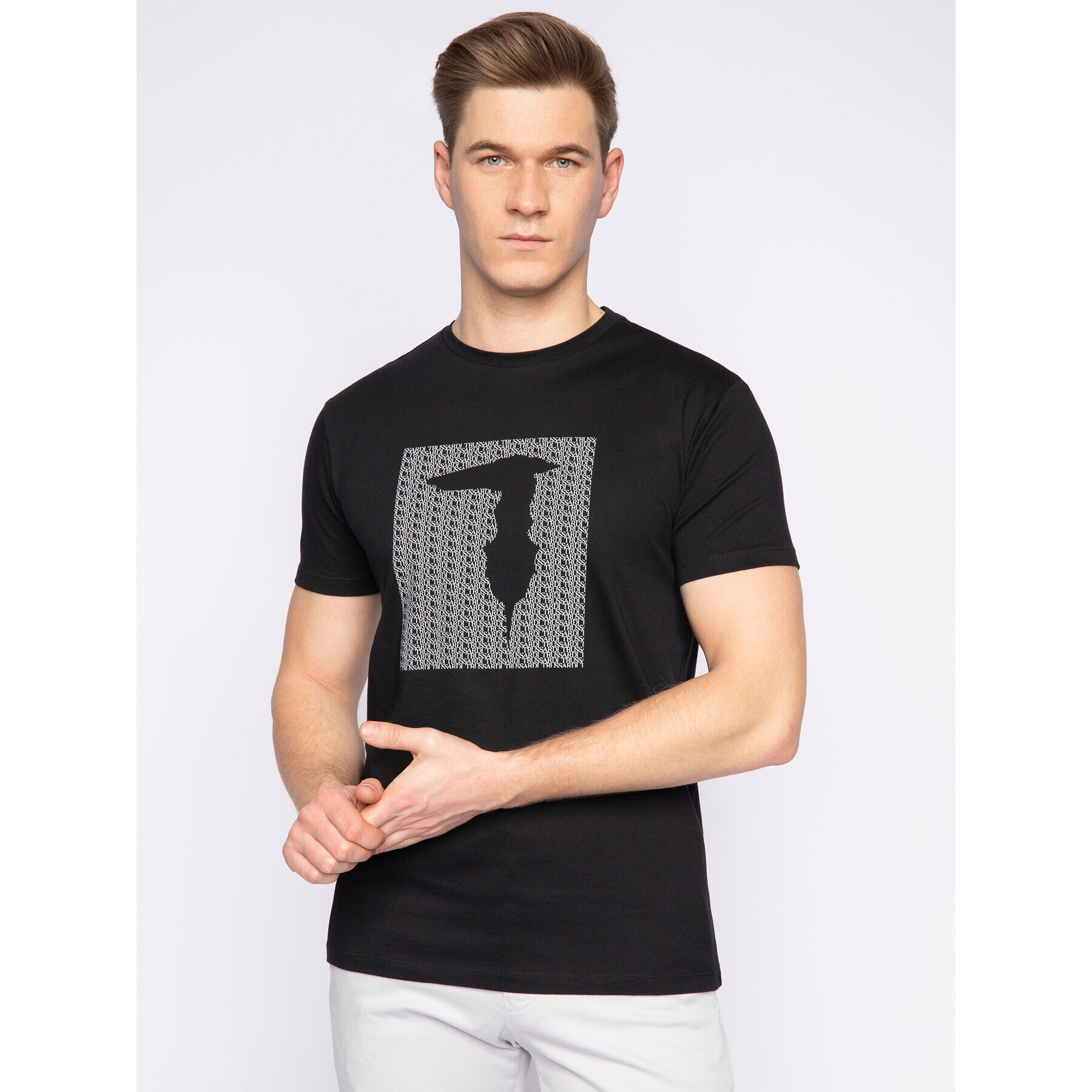 Trussardi Тишърт 52T00311 Черен Regular Fit - Pepit.bg