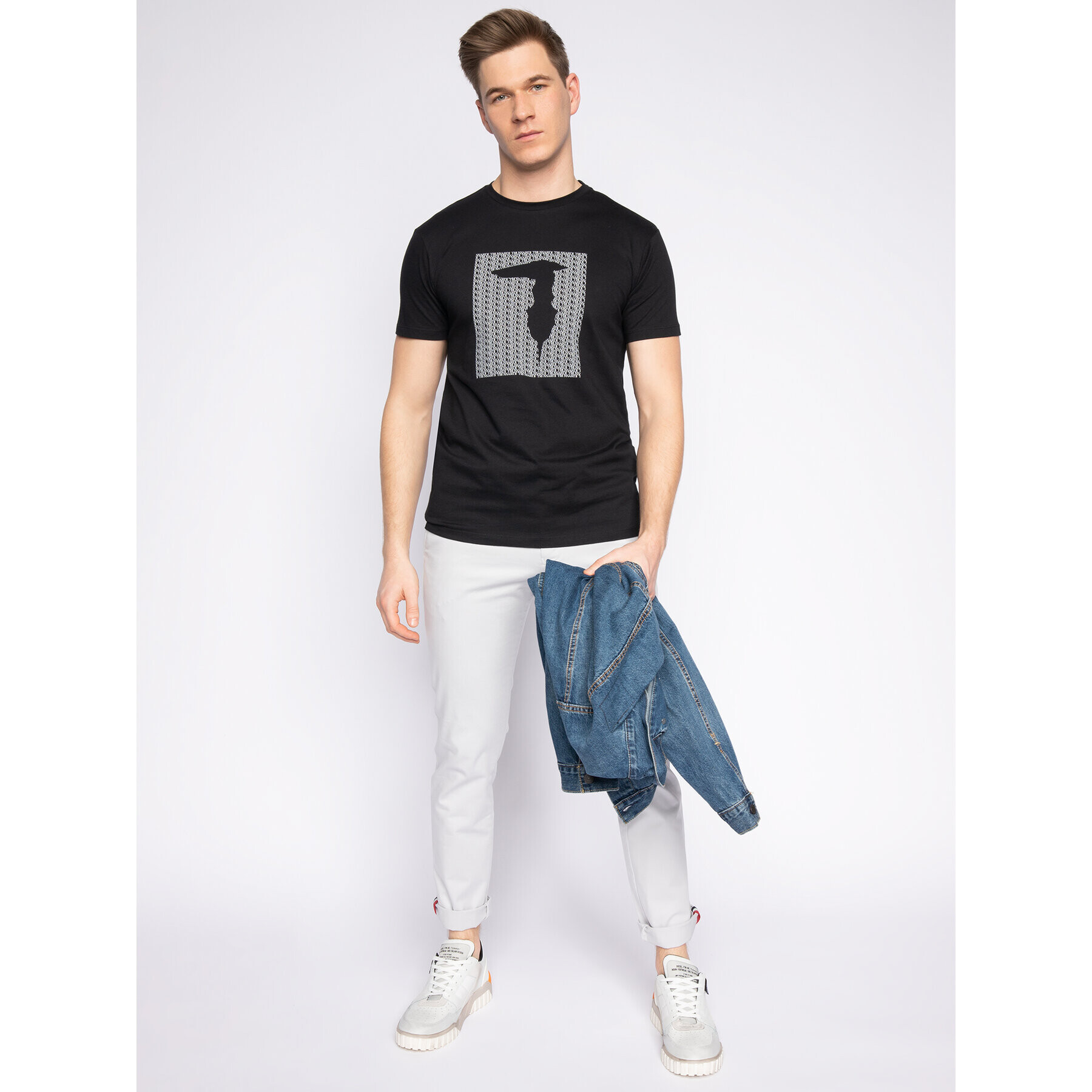 Trussardi Тишърт 52T00311 Черен Regular Fit - Pepit.bg