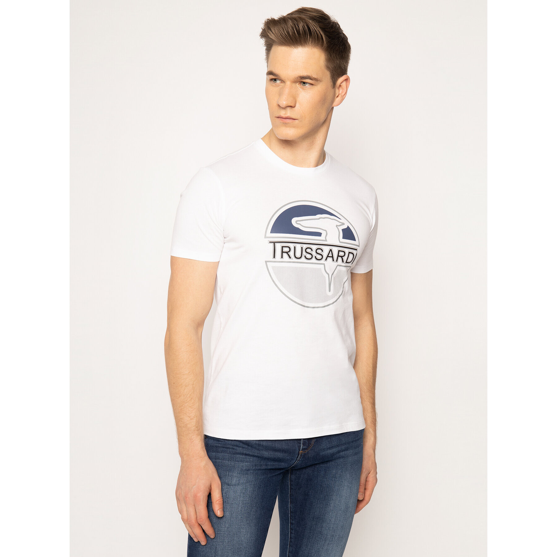 Trussardi Тишърт 52T00323 Бял Regular Fit - Pepit.bg