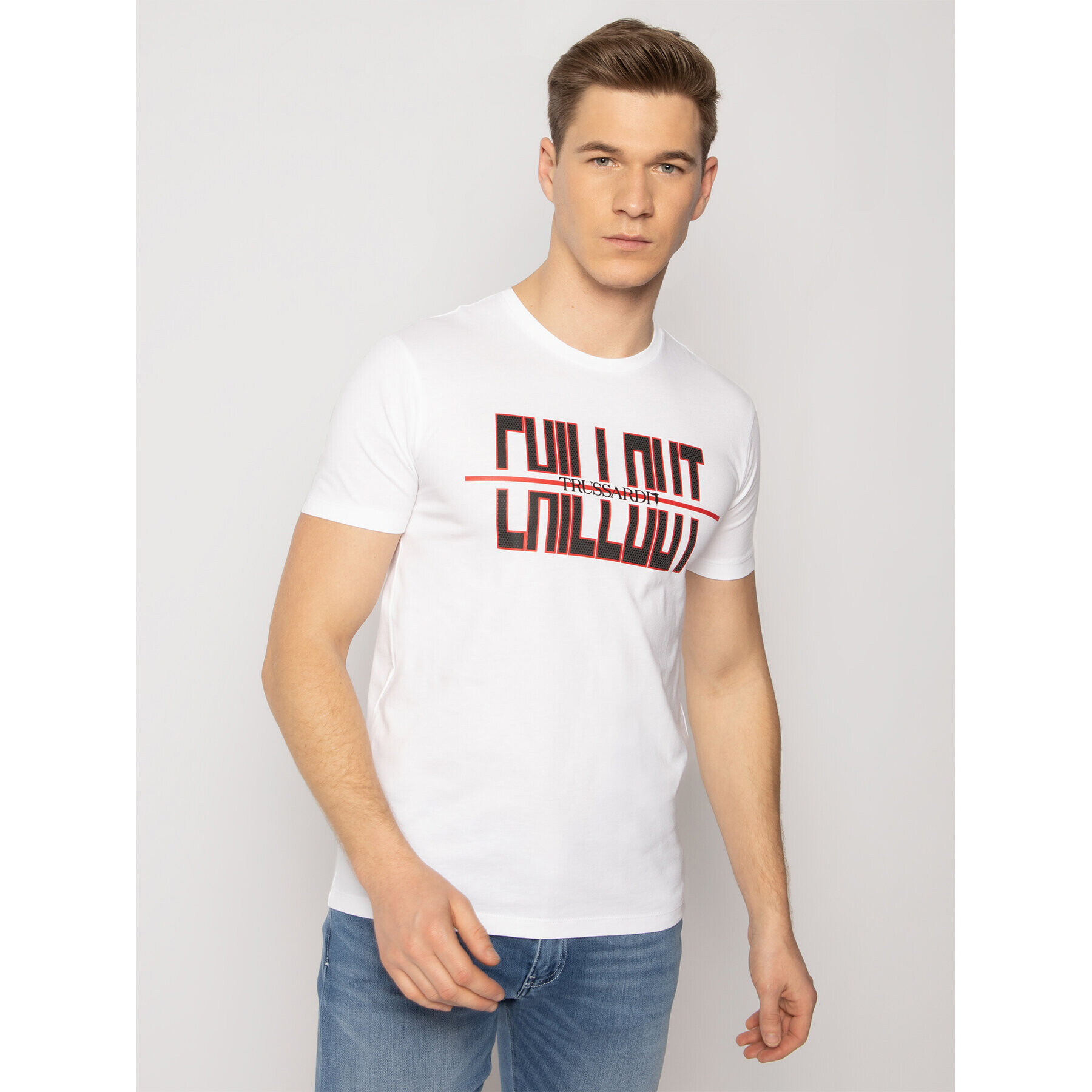 Trussardi Тишърт 52T00325 Бял Regular Fit - Pepit.bg