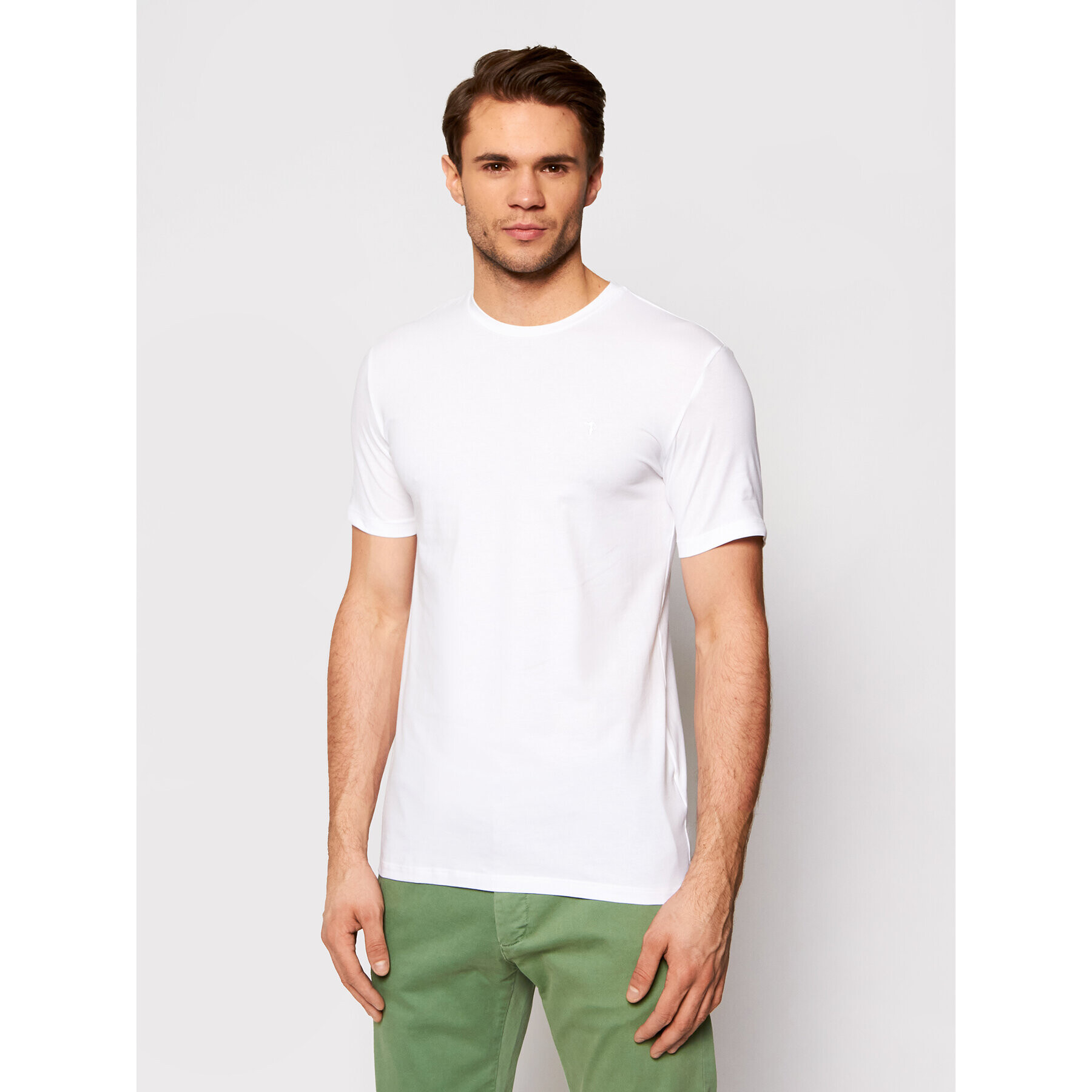 Trussardi Тишърт 52T00499 Бял Slim Fit - Pepit.bg