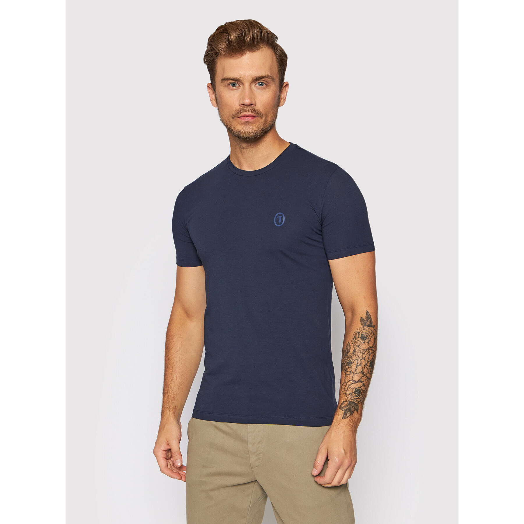 Trussardi Тишърт 52T00535 Тъмносин Slim Fit - Pepit.bg