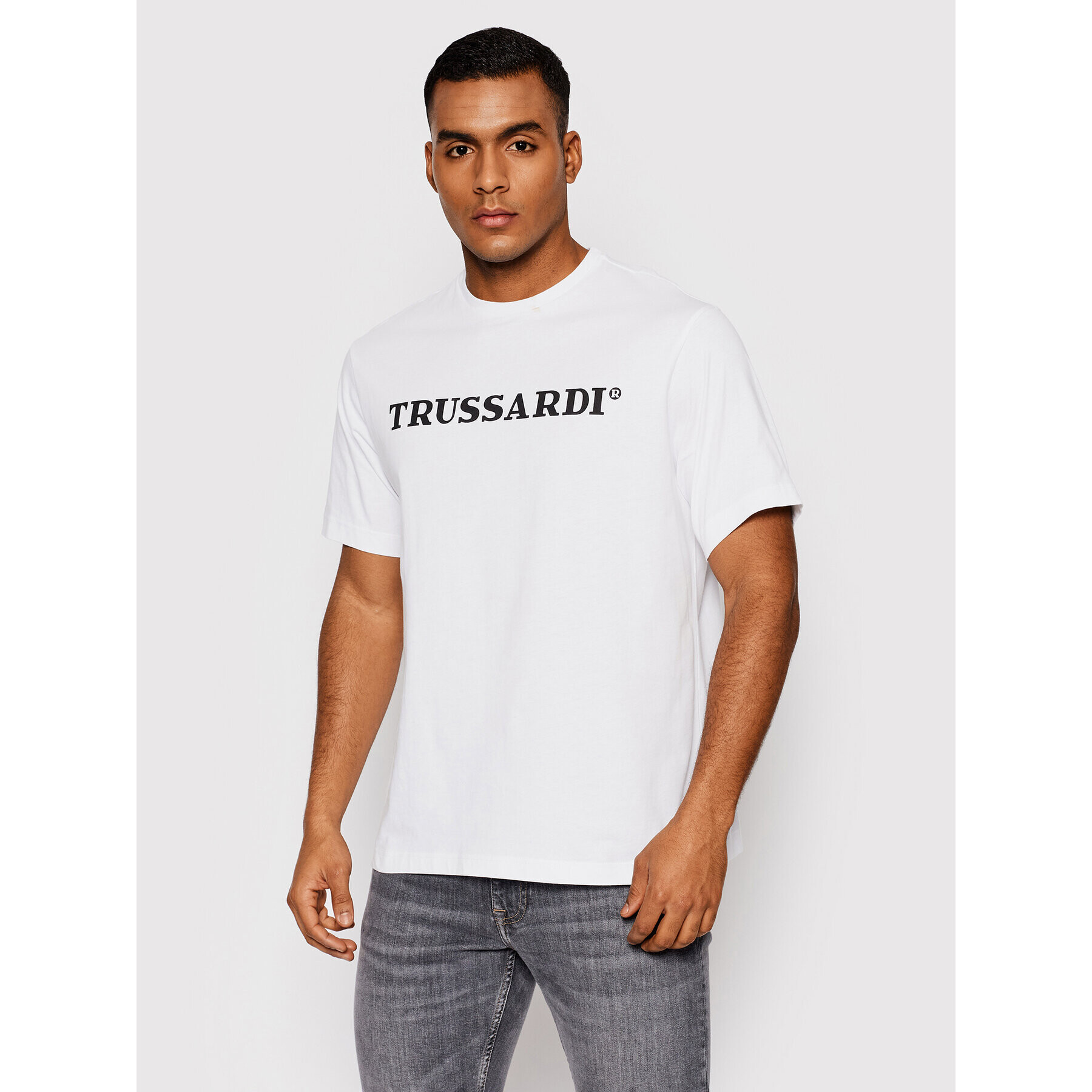 Trussardi Тишърт 52T00589 Бял Regular Fit - Pepit.bg