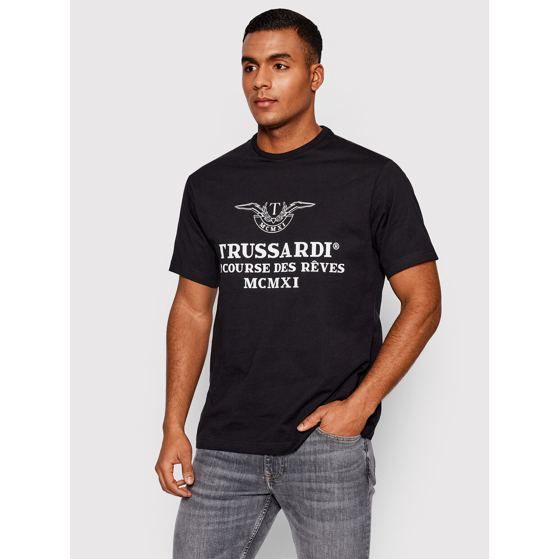 Trussardi Тишърт 52T00595 Черен Regular Fit - Pepit.bg