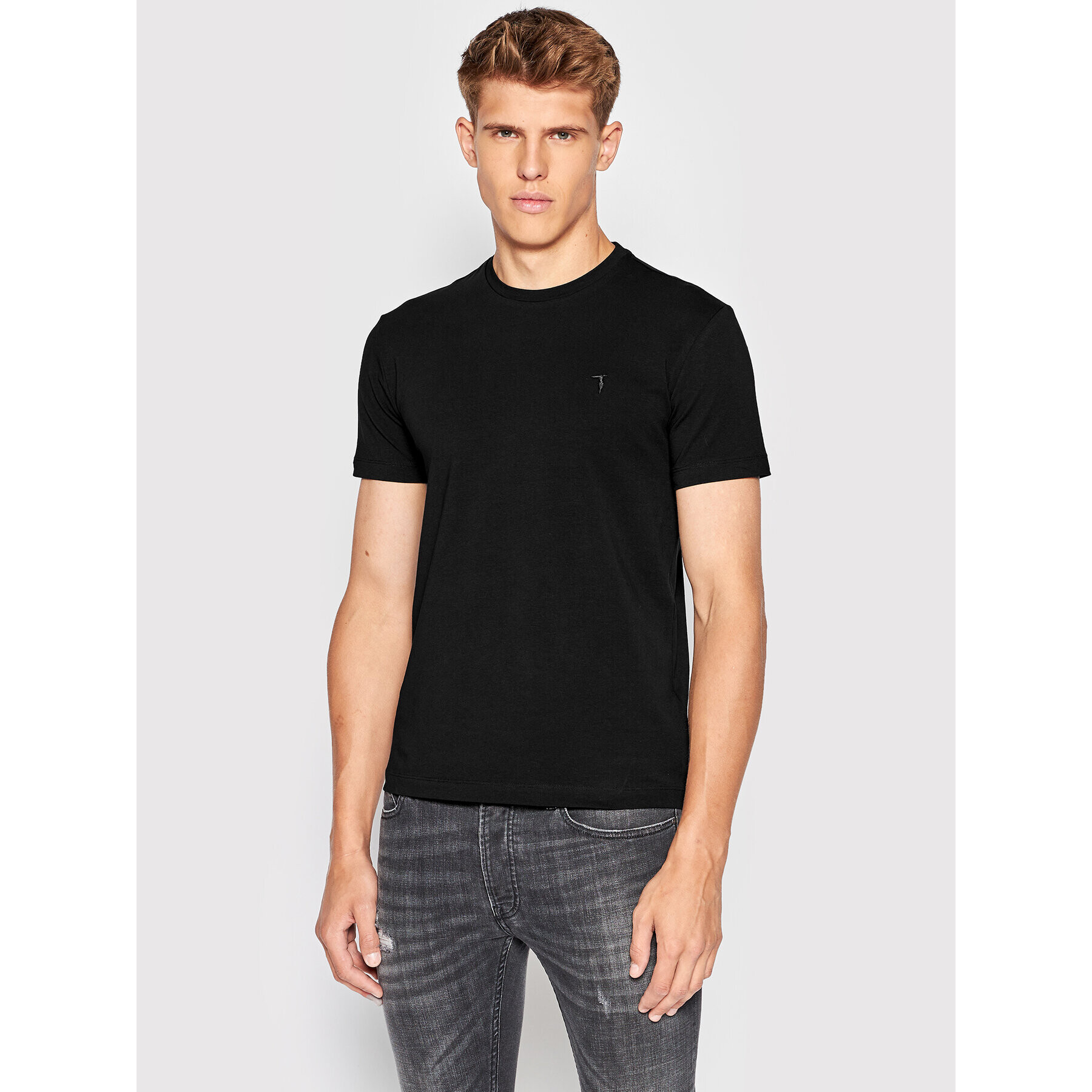 Trussardi Тишърт 52T00652 Черен Slim Fit - Pepit.bg