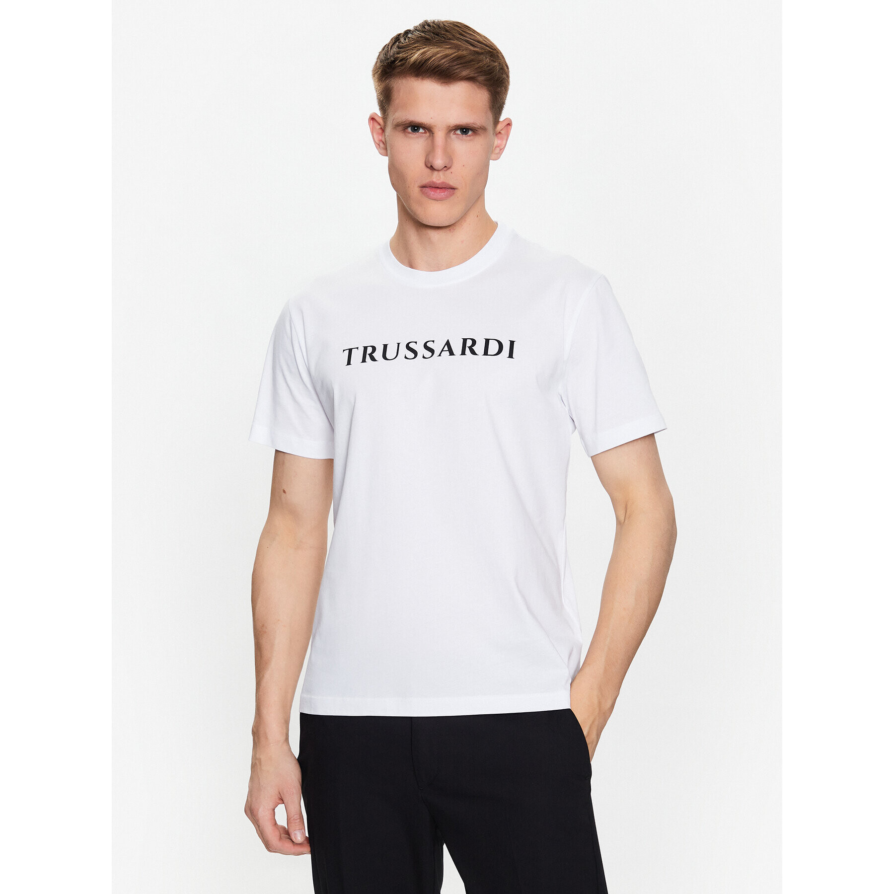 Trussardi Тишърт 52T00724 Бял Regular Fit - Pepit.bg