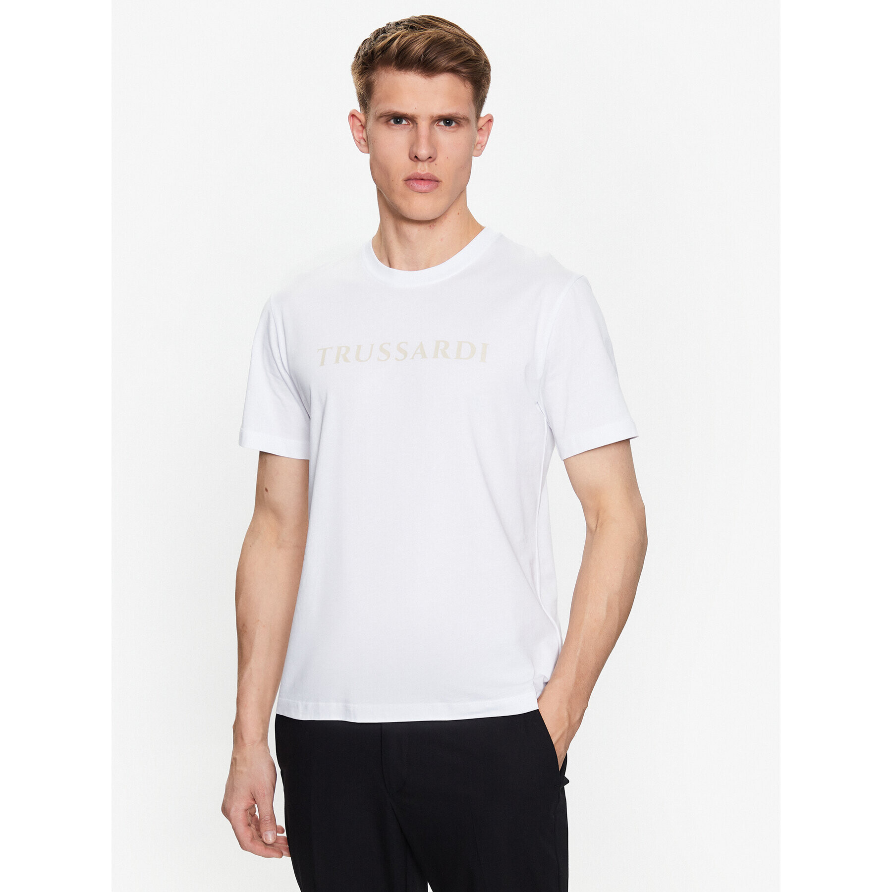 Trussardi Тишърт 52T00724 Бял Regular Fit - Pepit.bg