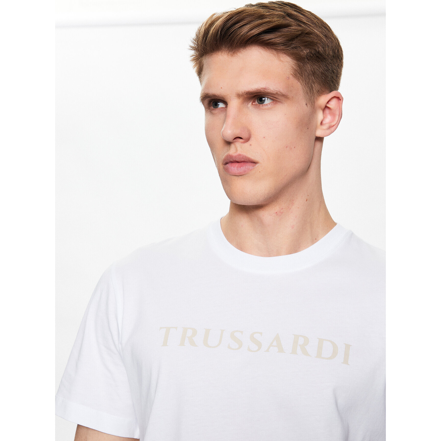 Trussardi Тишърт 52T00724 Бял Regular Fit - Pepit.bg