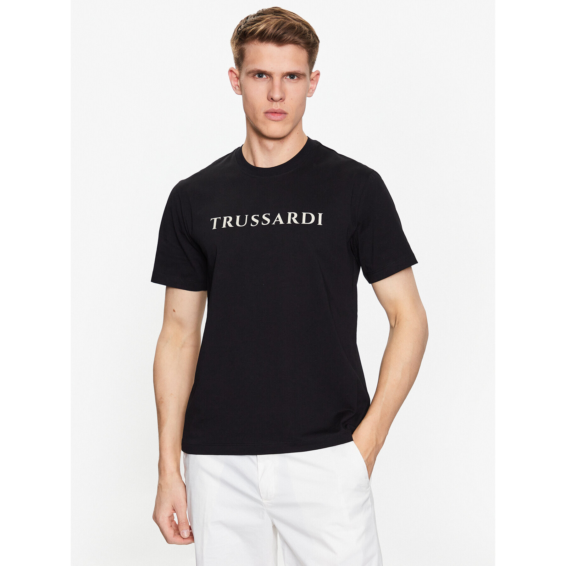 Trussardi Тишърт 52T00724 Черен Regular Fit - Pepit.bg