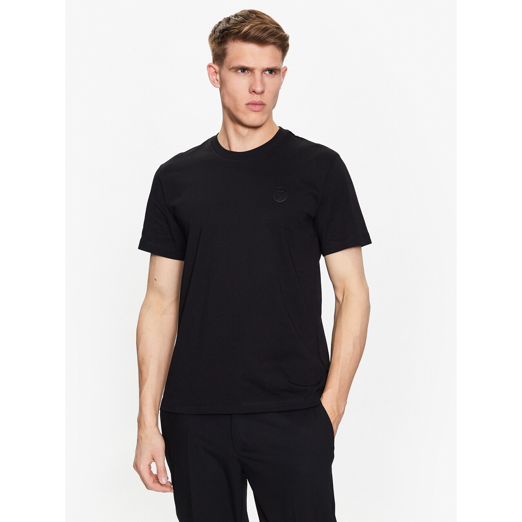 Trussardi Тишърт 52T00735 Черен Regular Fit - Pepit.bg