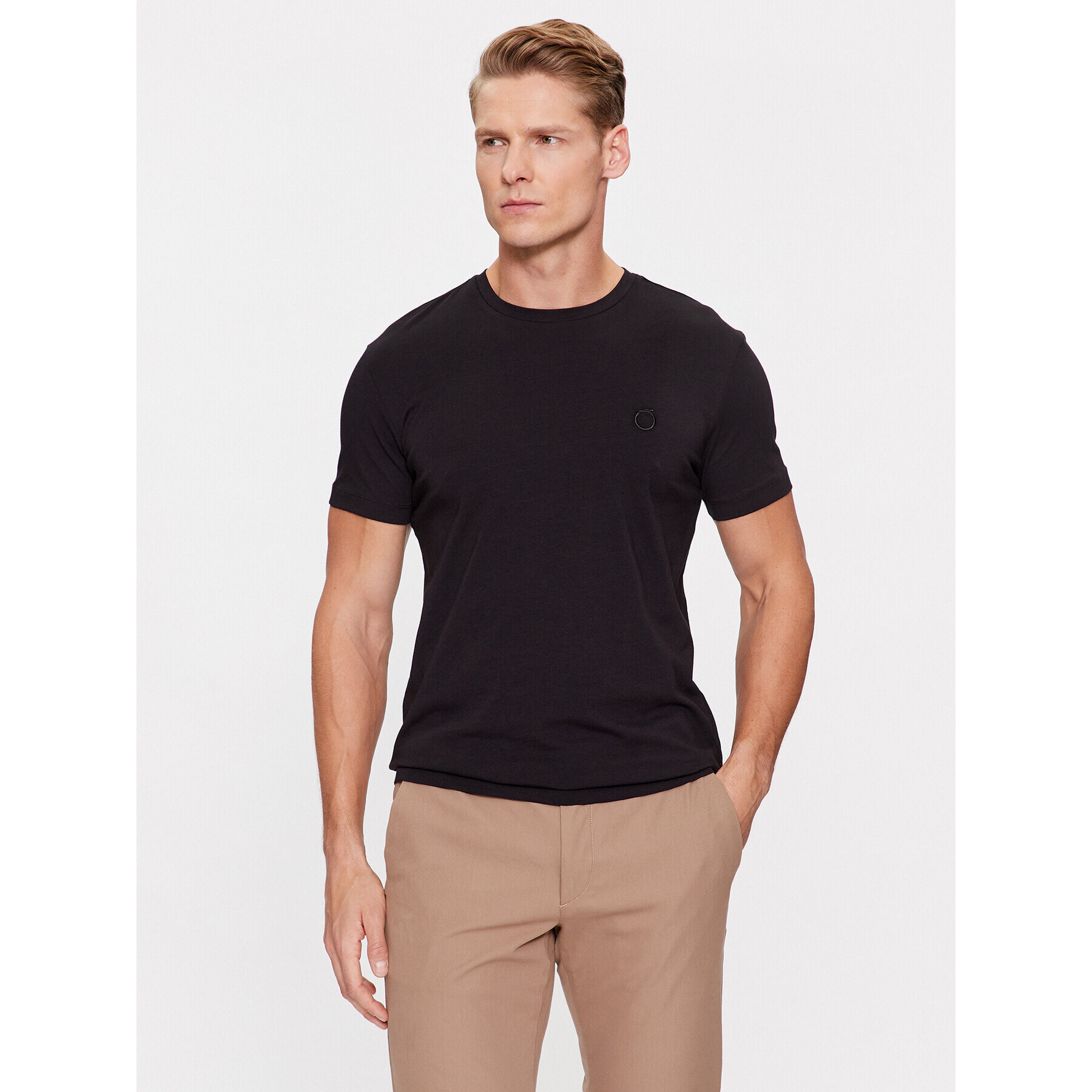 Trussardi Тишърт 52T00767 Черен Regular Fit - Pepit.bg