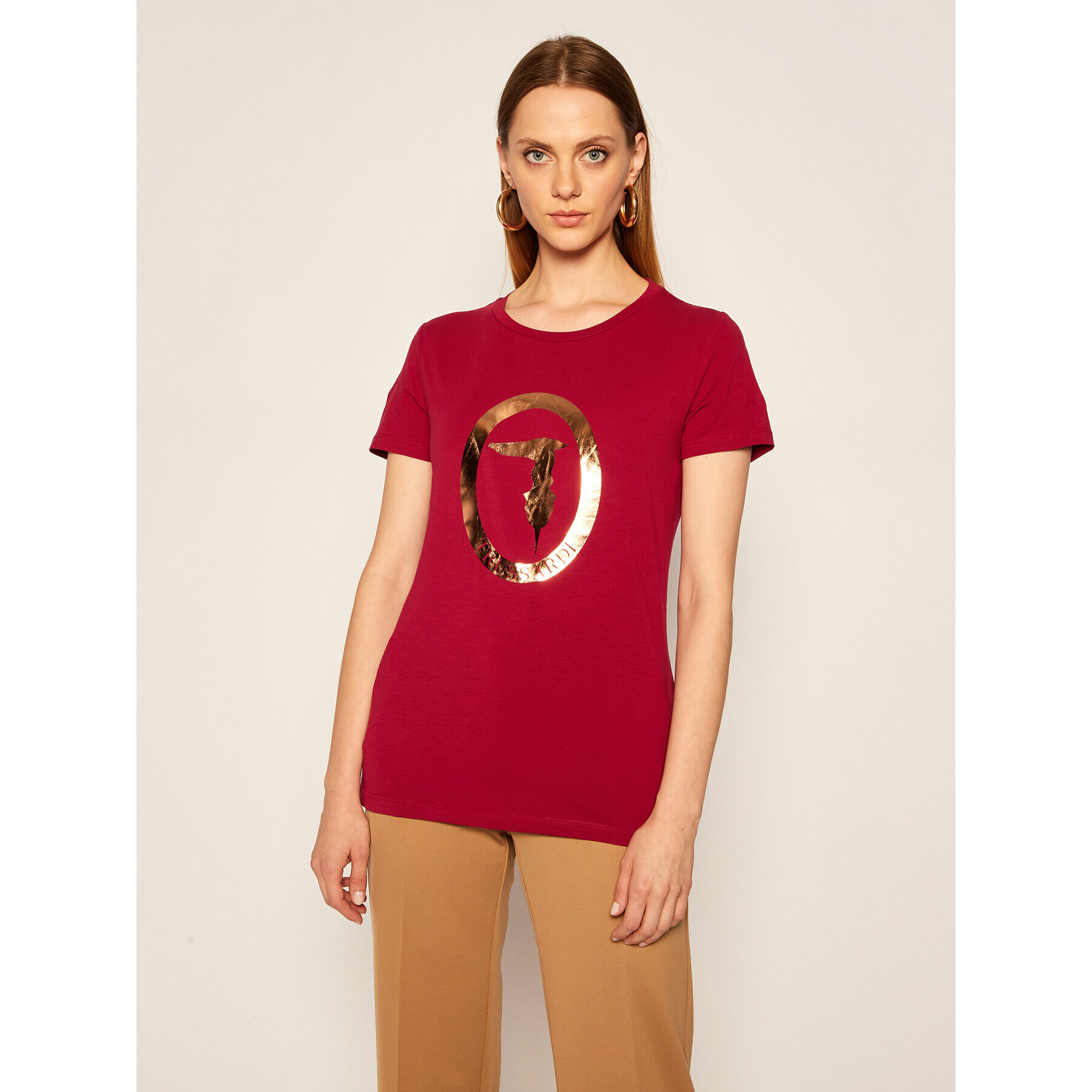 Trussardi Тишърт 56T00280 Червен Regular Fit - Pepit.bg