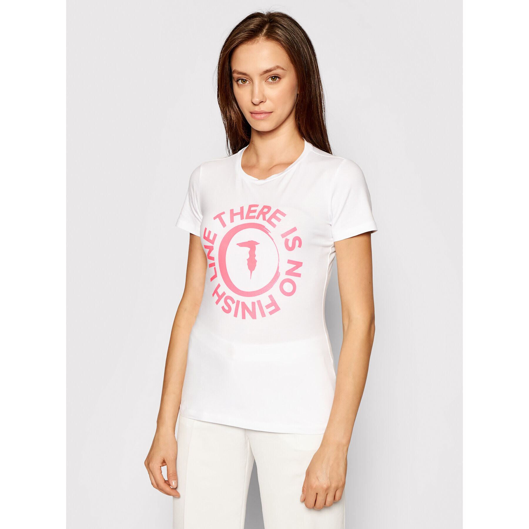Trussardi Тишърт 56T00382 Бял Slim Fit - Pepit.bg