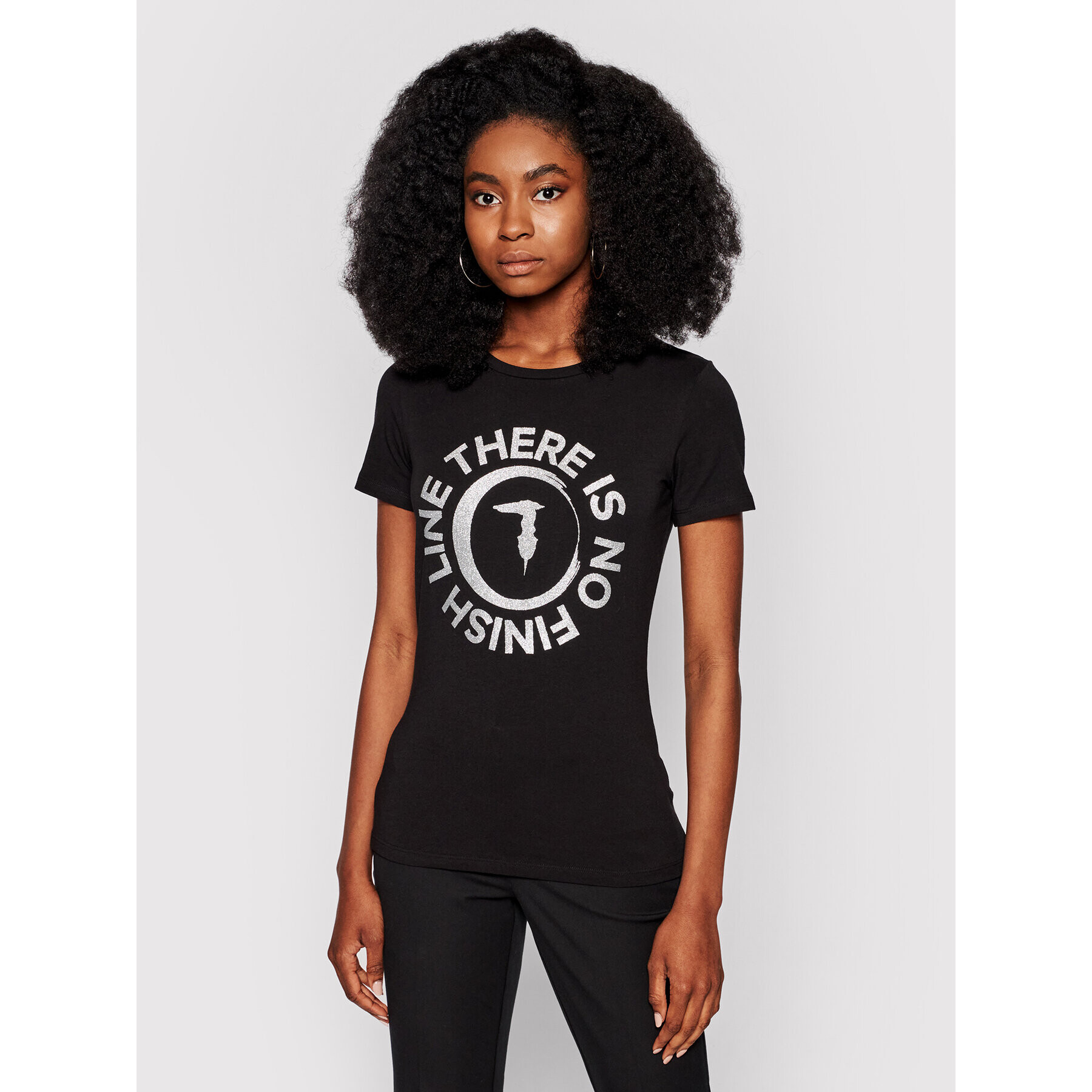 Trussardi Тишърт 56T00382 Черен Slim Fit - Pepit.bg