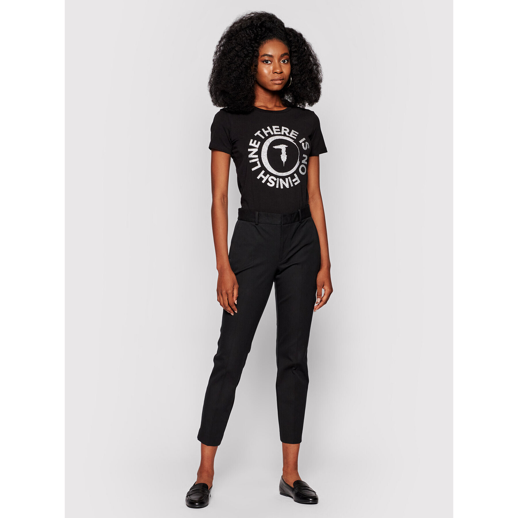 Trussardi Тишърт 56T00382 Черен Slim Fit - Pepit.bg